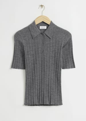 Dark Grey Ribbed