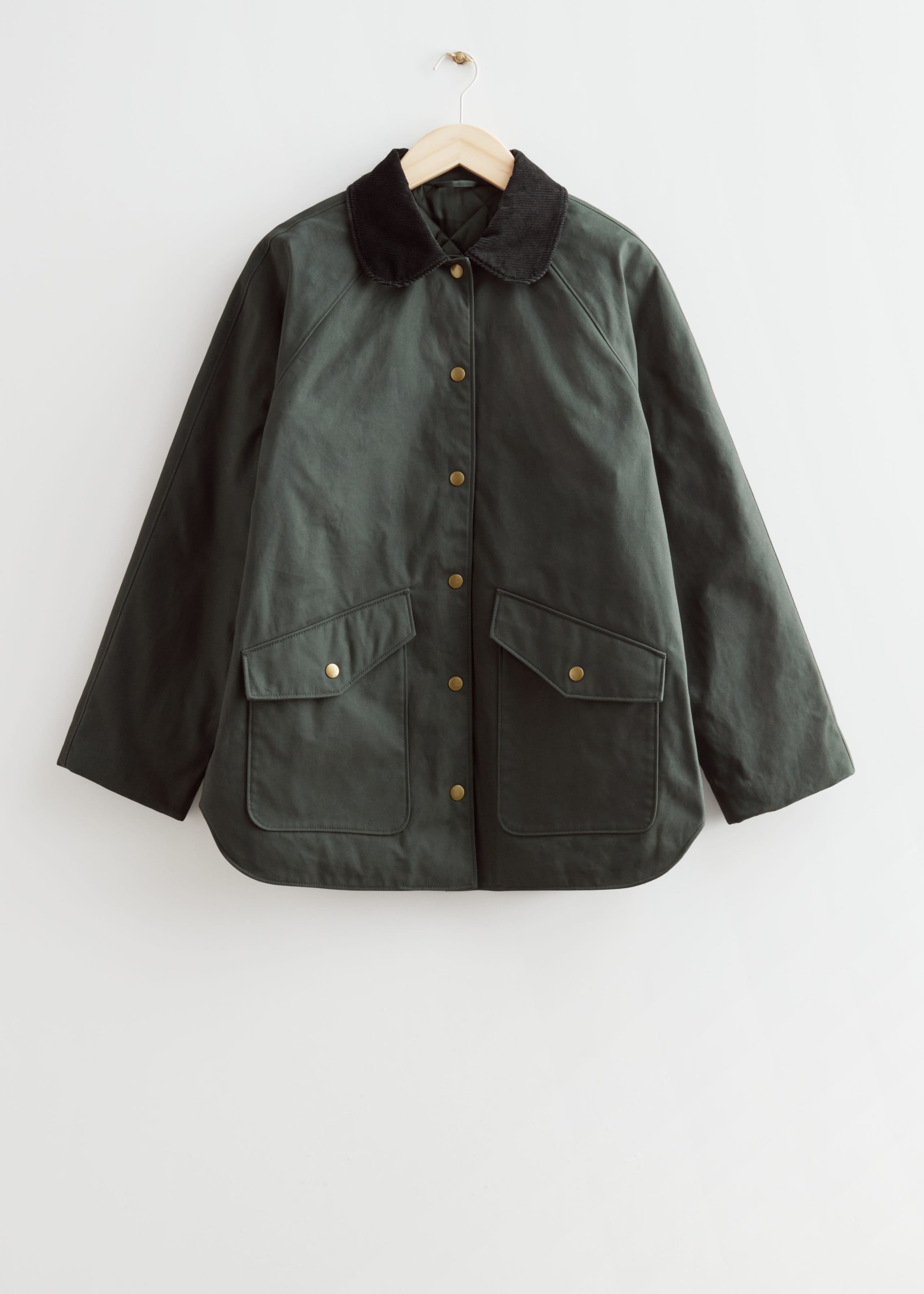 Collared Parka Jacket - Khaki - Bodegón