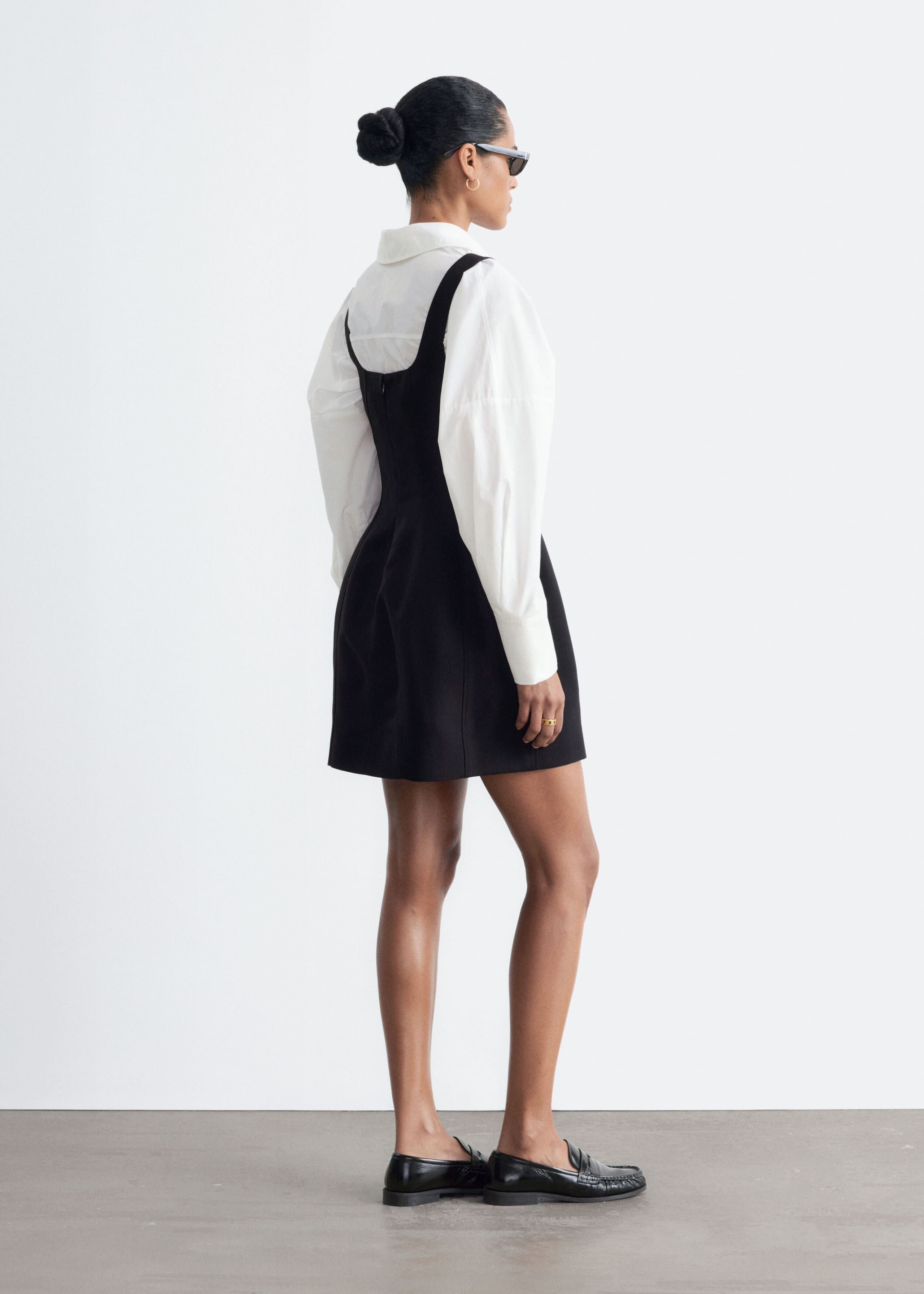 Corset Mini Dress - Black - Lookbook