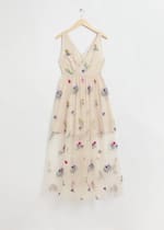 Light Beige Floral Embroidery
