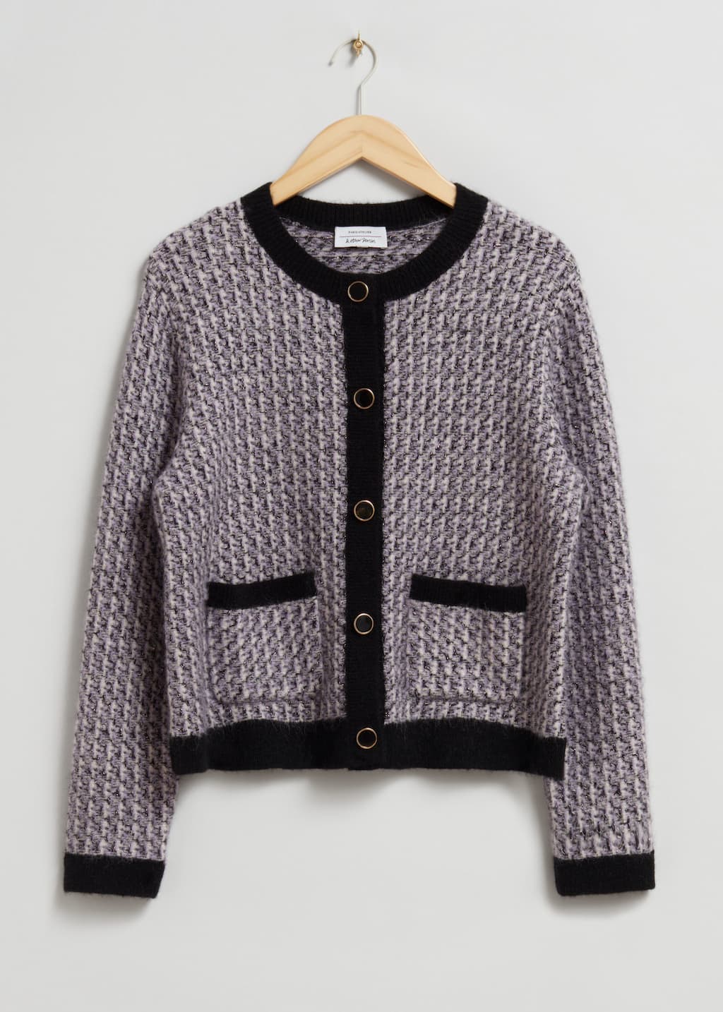 Tweed Cardigan - Grey/Black - Still Life