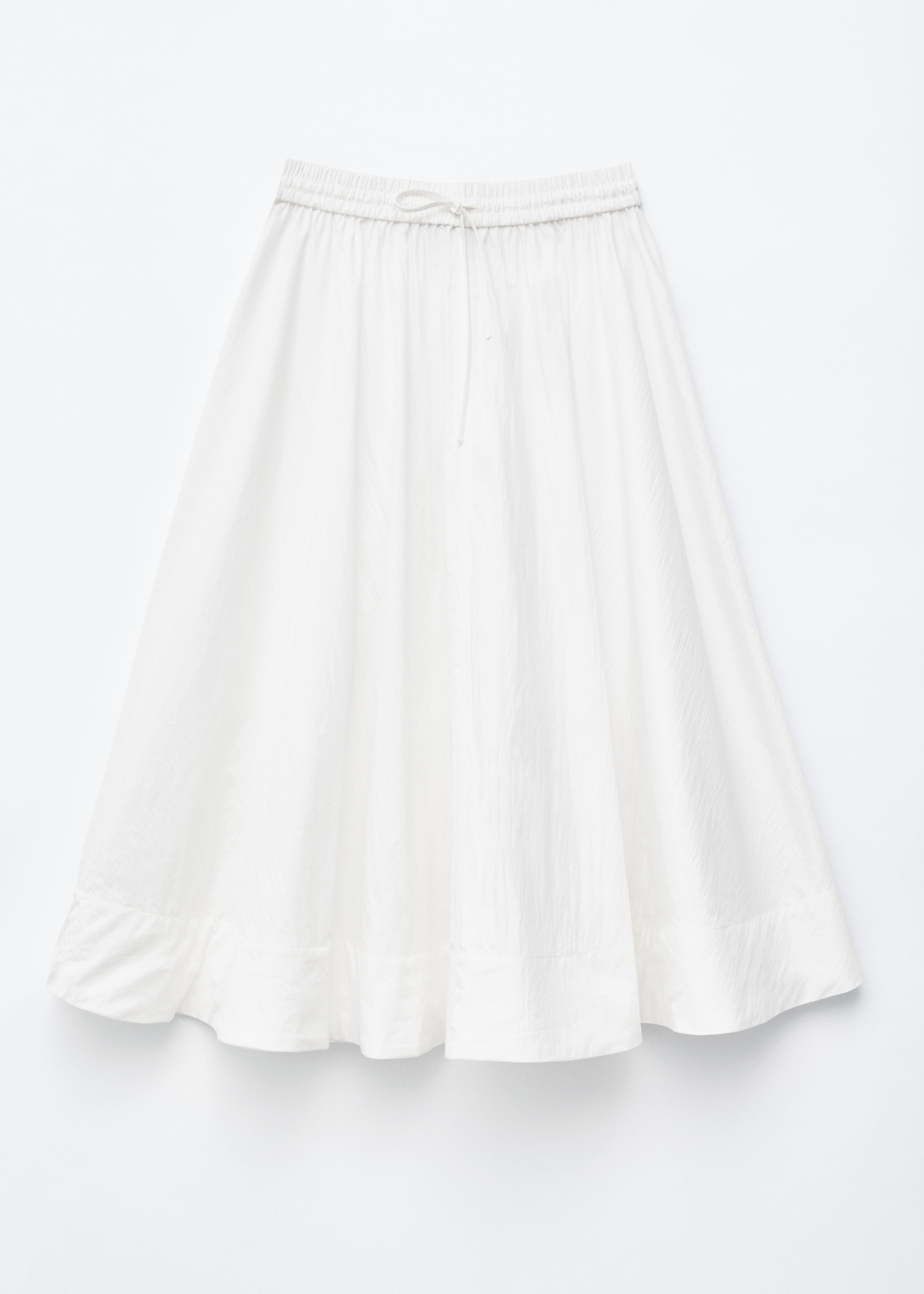 Maxi gonna a trapezio con arricciature