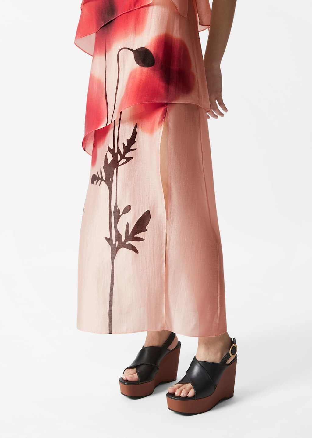 Image of Maxikleid mit Blumenapplikation