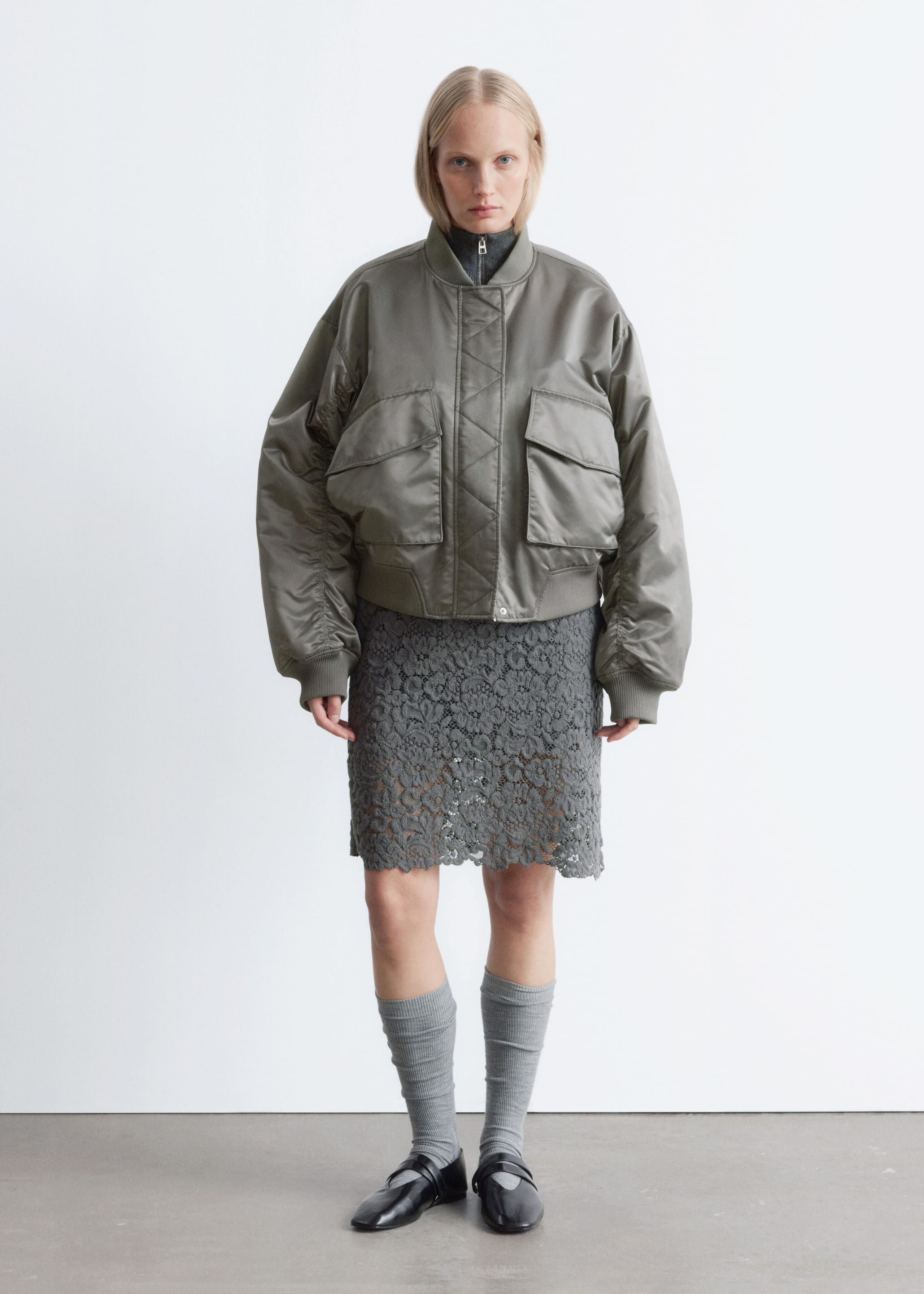 Cross-Strap Leather Ballet Flats - Black Leather - Lookbook