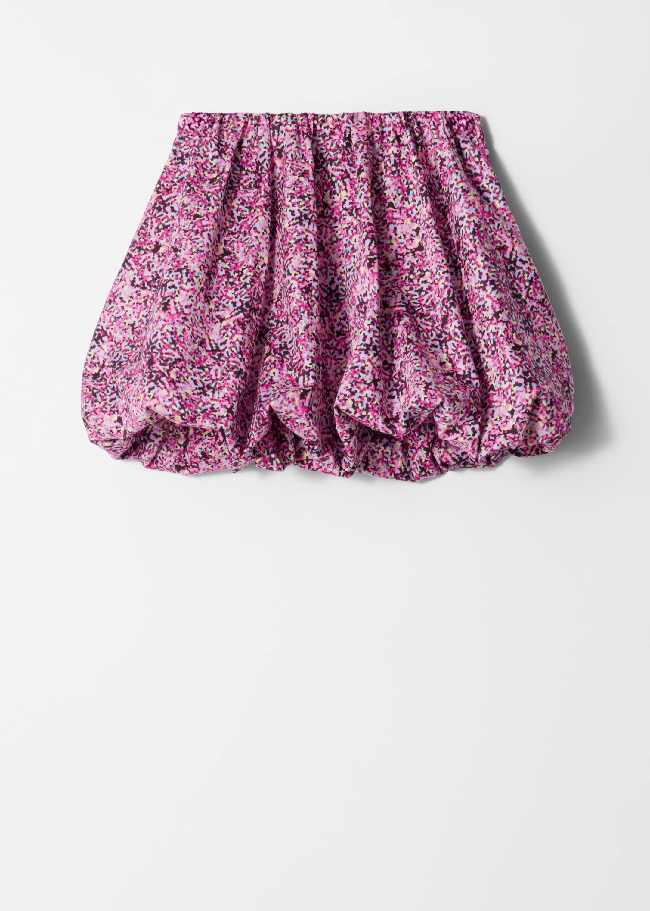 Se større billede: Mini-nederdel med boblekant - Pink print - DAME | H&M DK 5