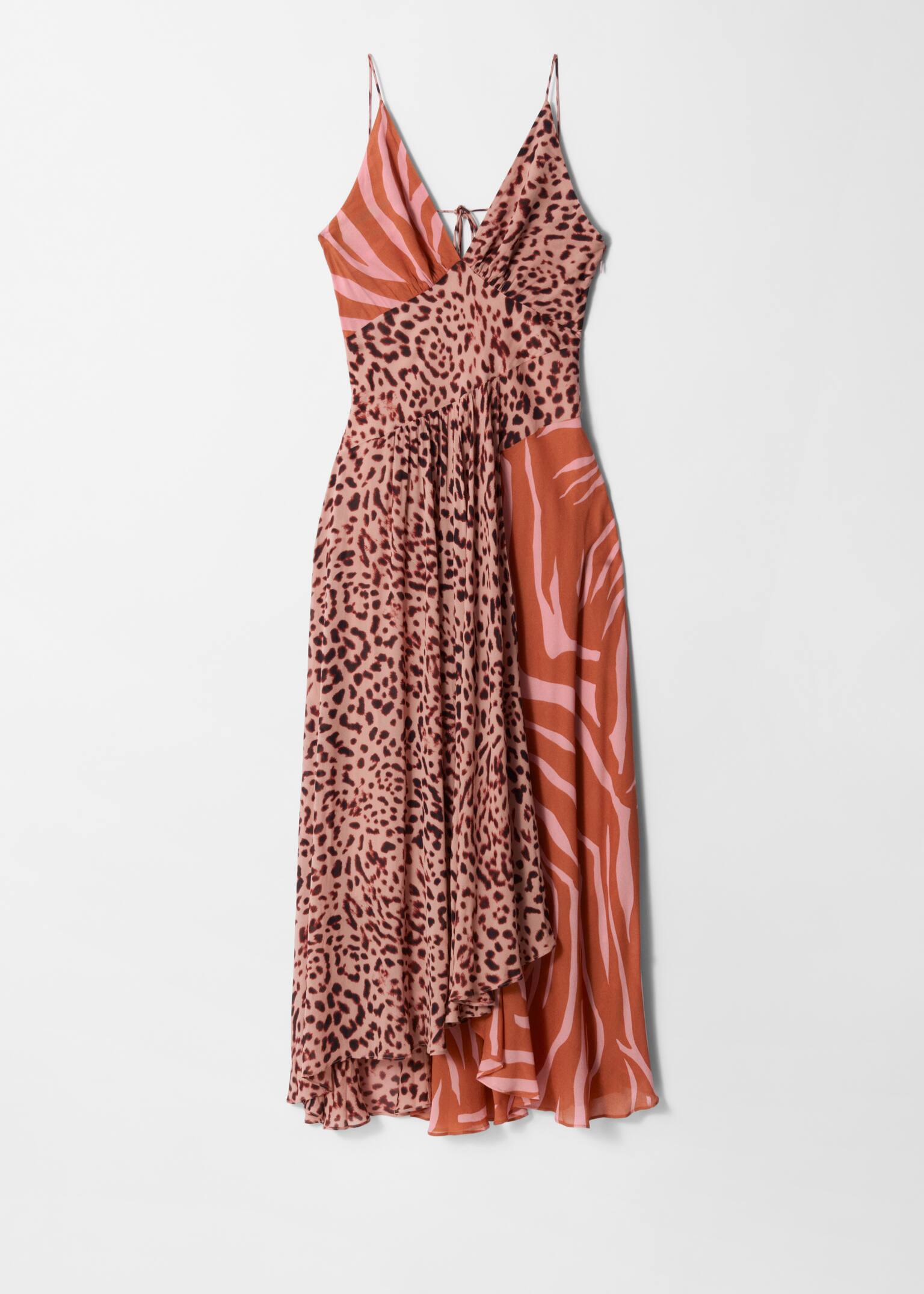 Maxi-jurk met smalle bandjes - Dierenprint - 2