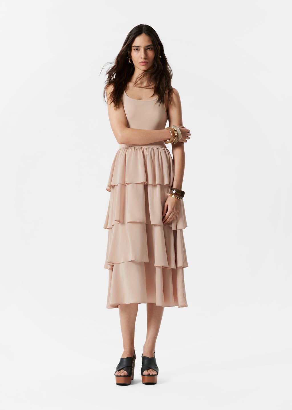 Image of Ruffle Midi Dress