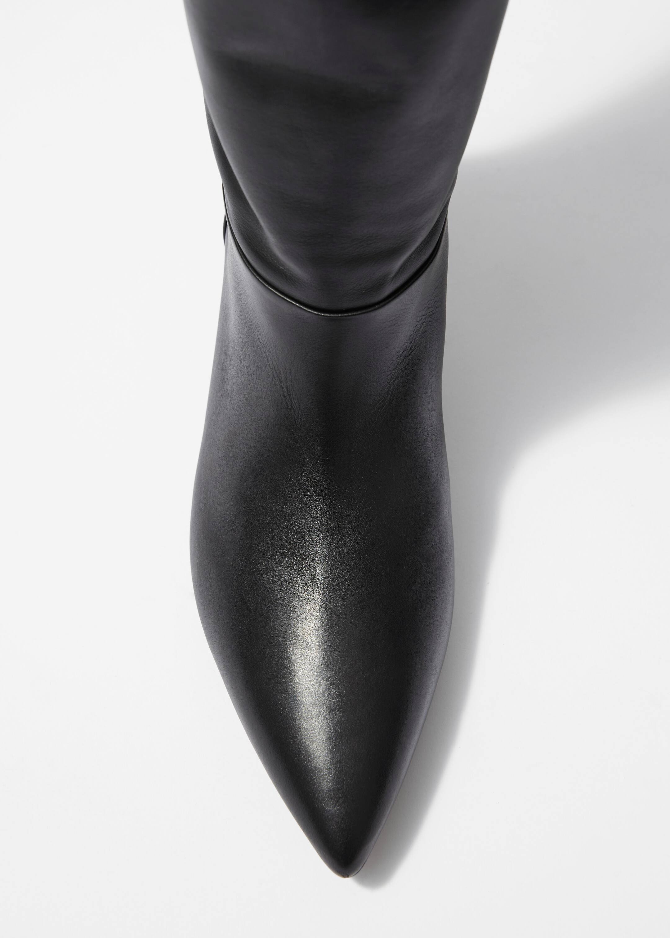 View larger image: Pointed-Toe Knee-High Boots - Black nappa - Ladies | H&M GB 5