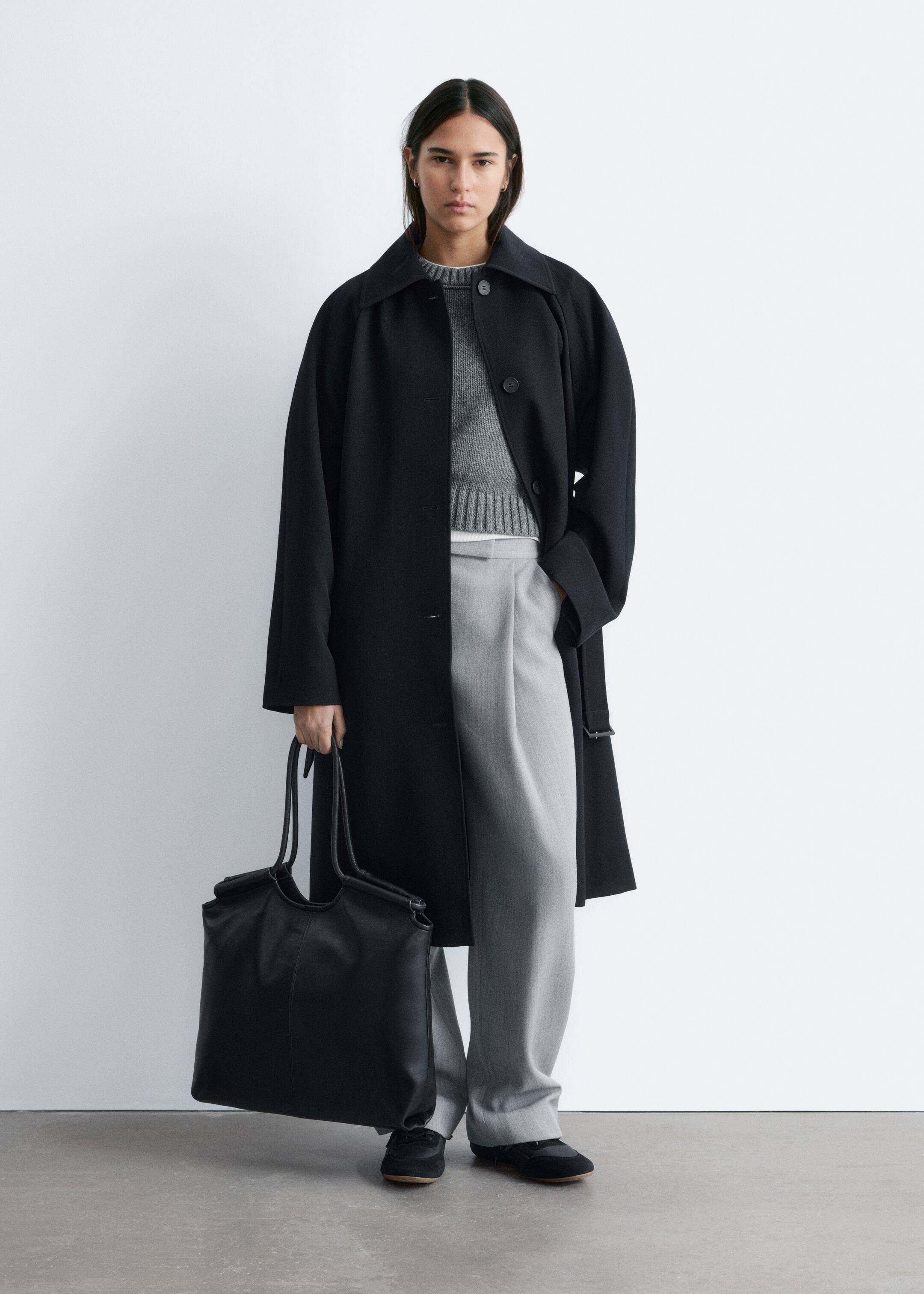 Agrandir l'image: Grand sac cabas en cuir - Noir - FEMME | H&M BE 1