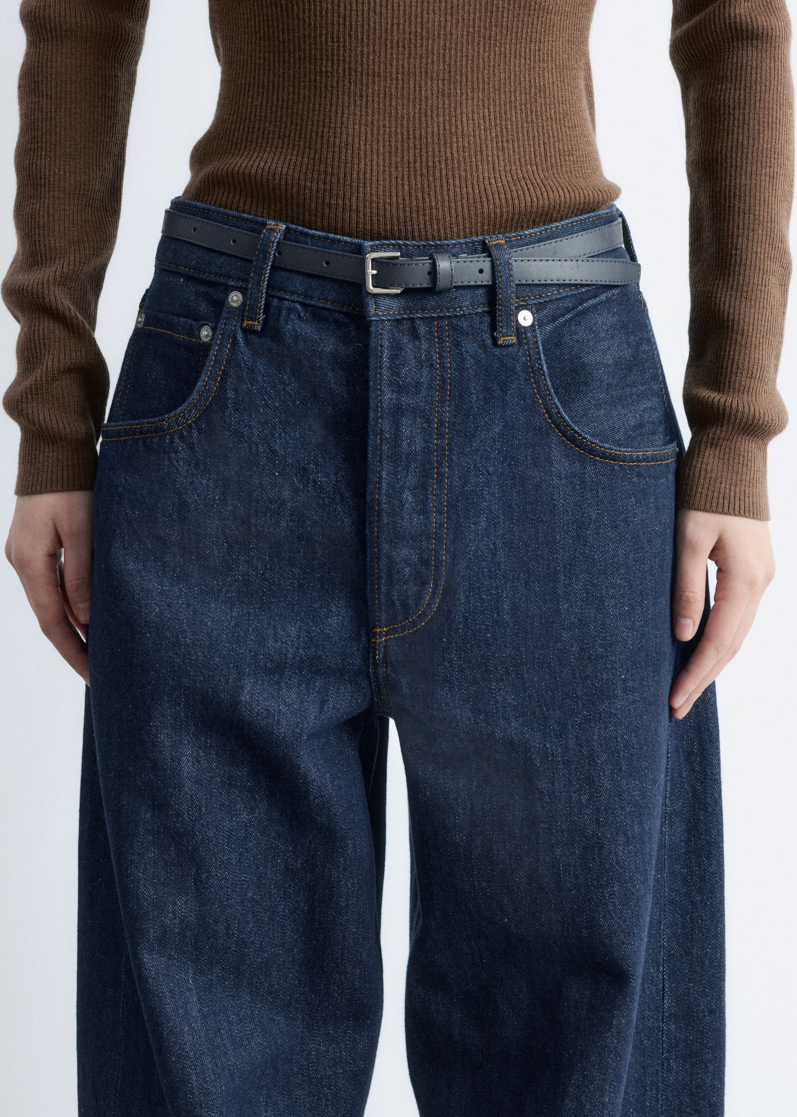 Image of Barrel-Leg Jeans