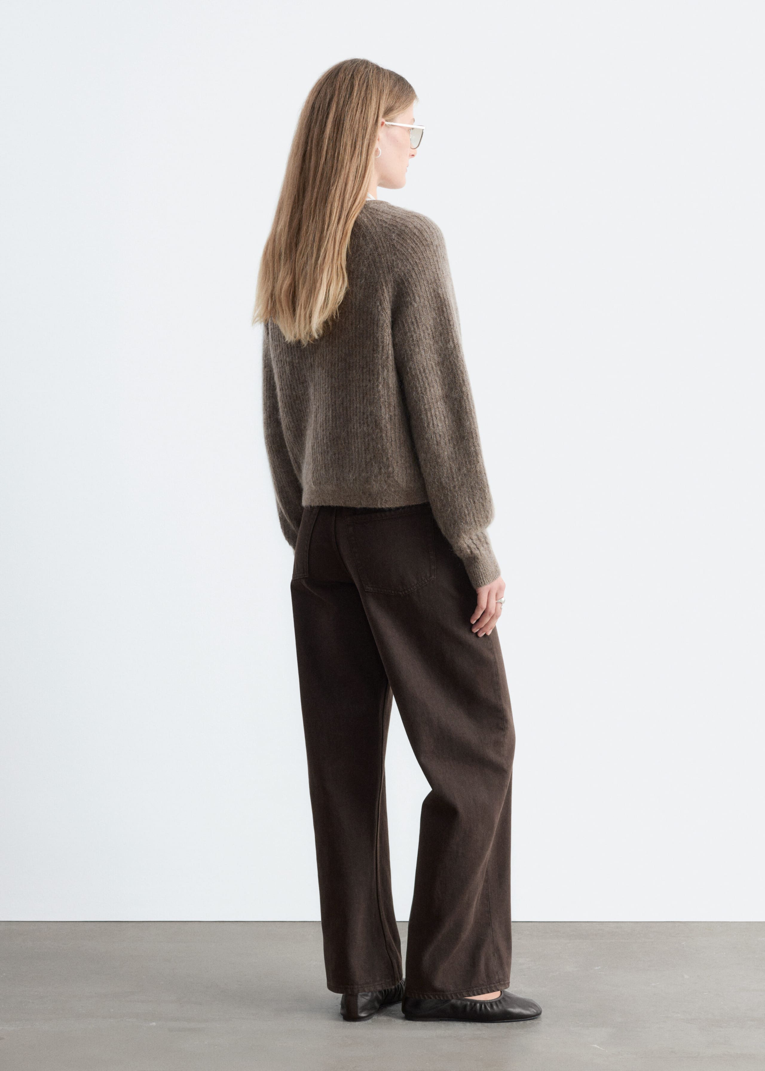 Mohair-Blend Cardigan - Dark Mole - Lookbook