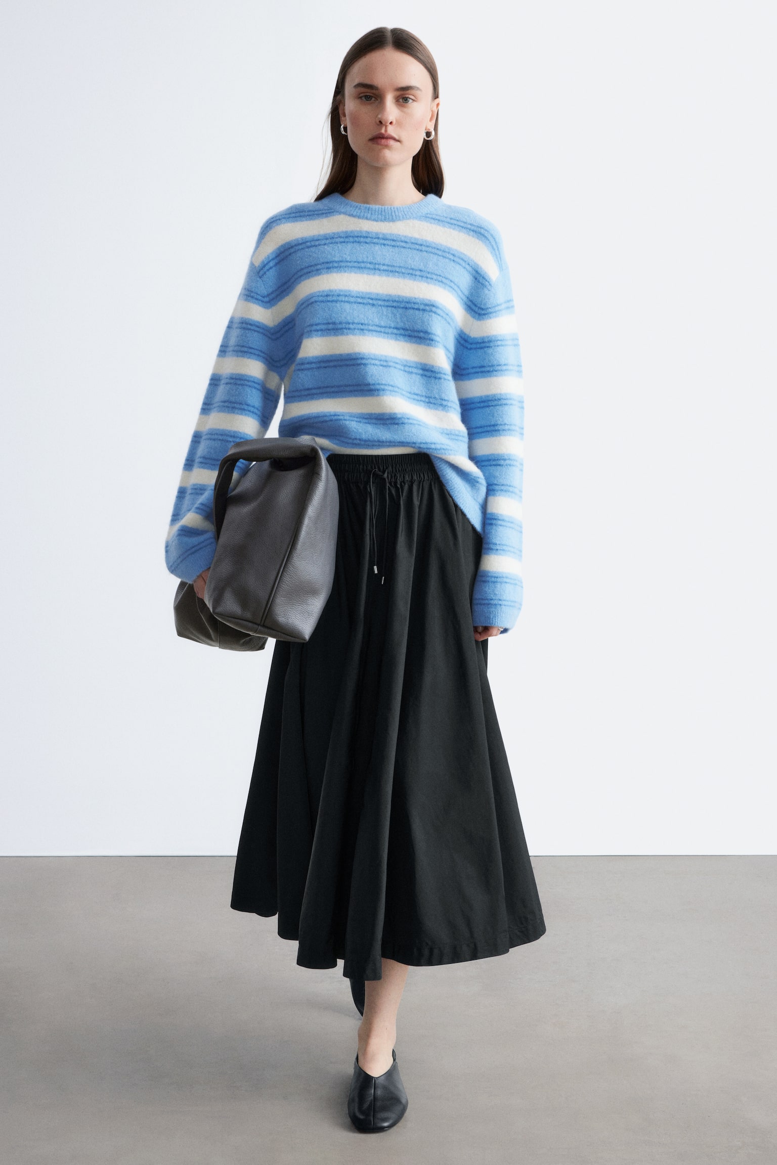 Trøje i alpakablend - Lyseblå/hvide striber/Orange/blå striber/Beige - 4