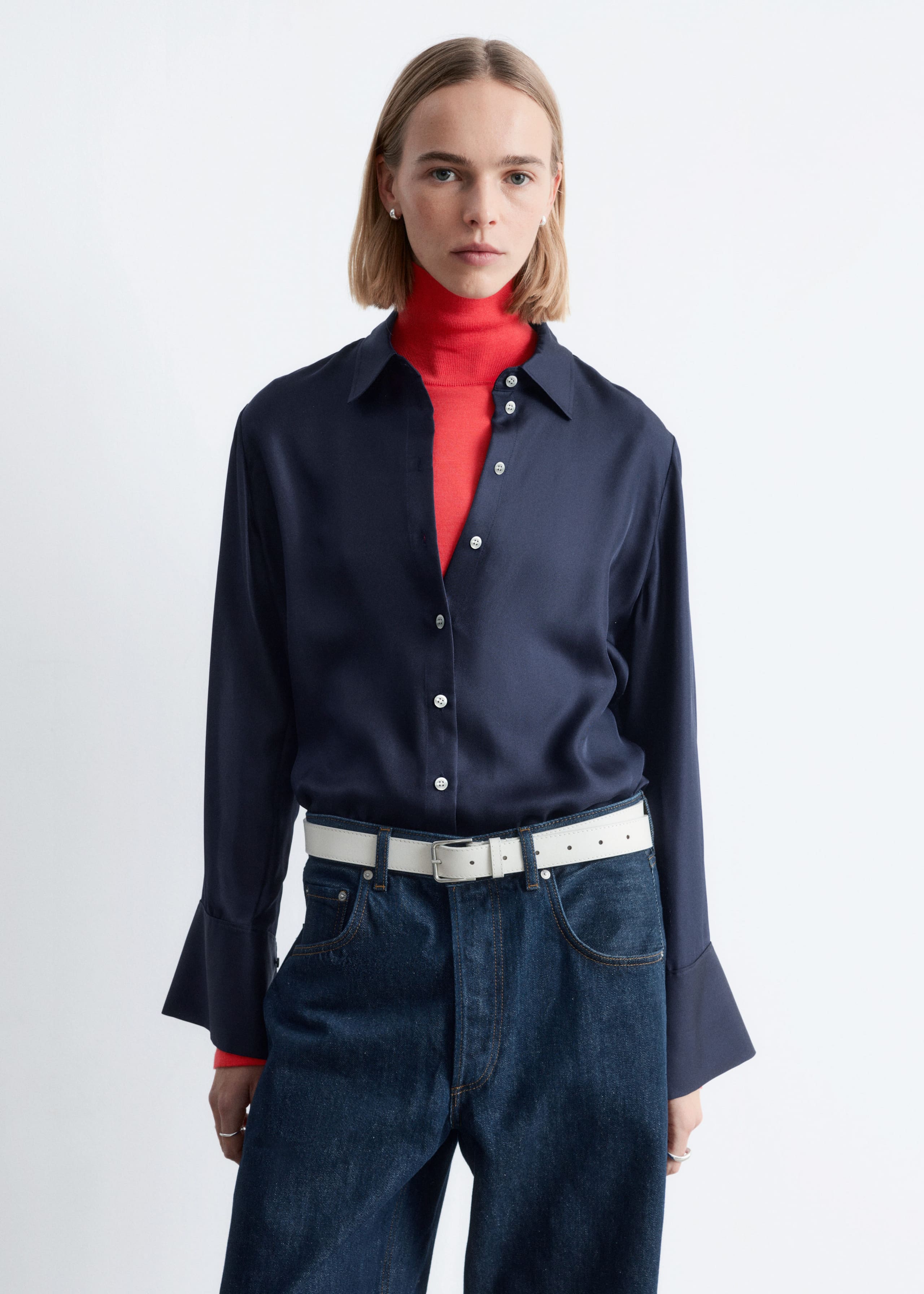 Image of Relaxed Silk Shirt