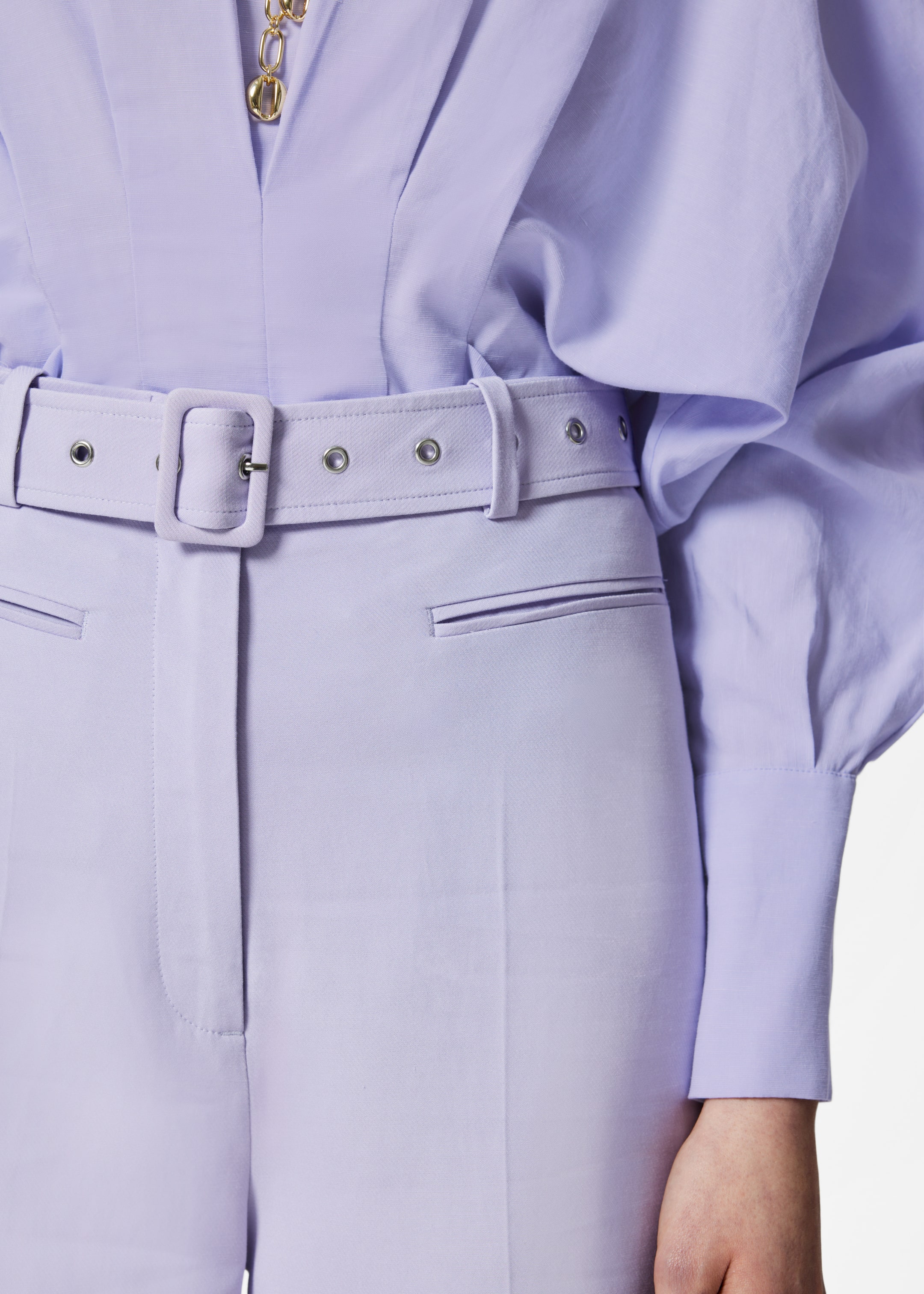 Ver imagen más grande: Pantalones con pliegues marcados - Lila - MUJER | H&M ES 3