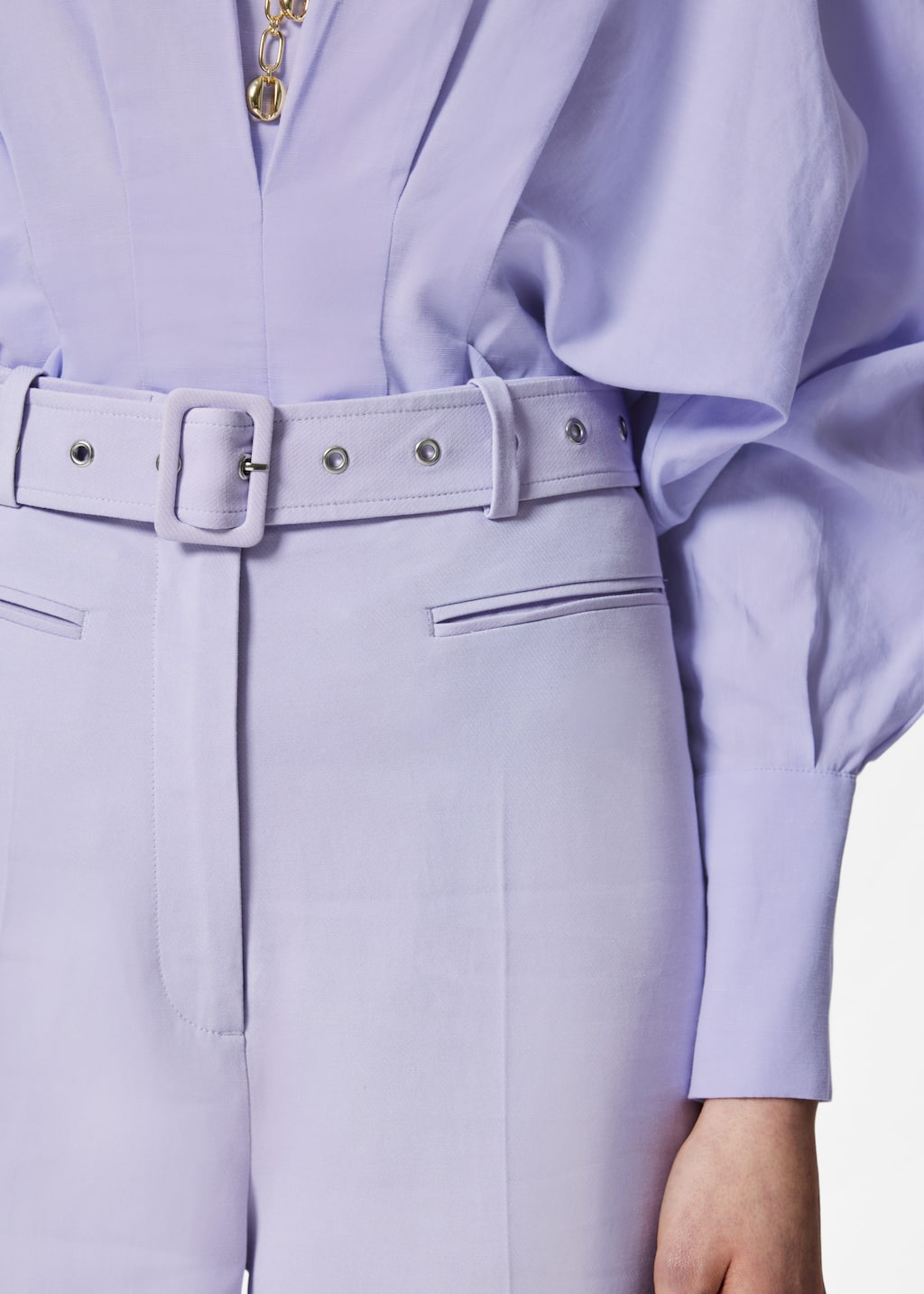 Press-Crease Trousers - Beige - Lookbook