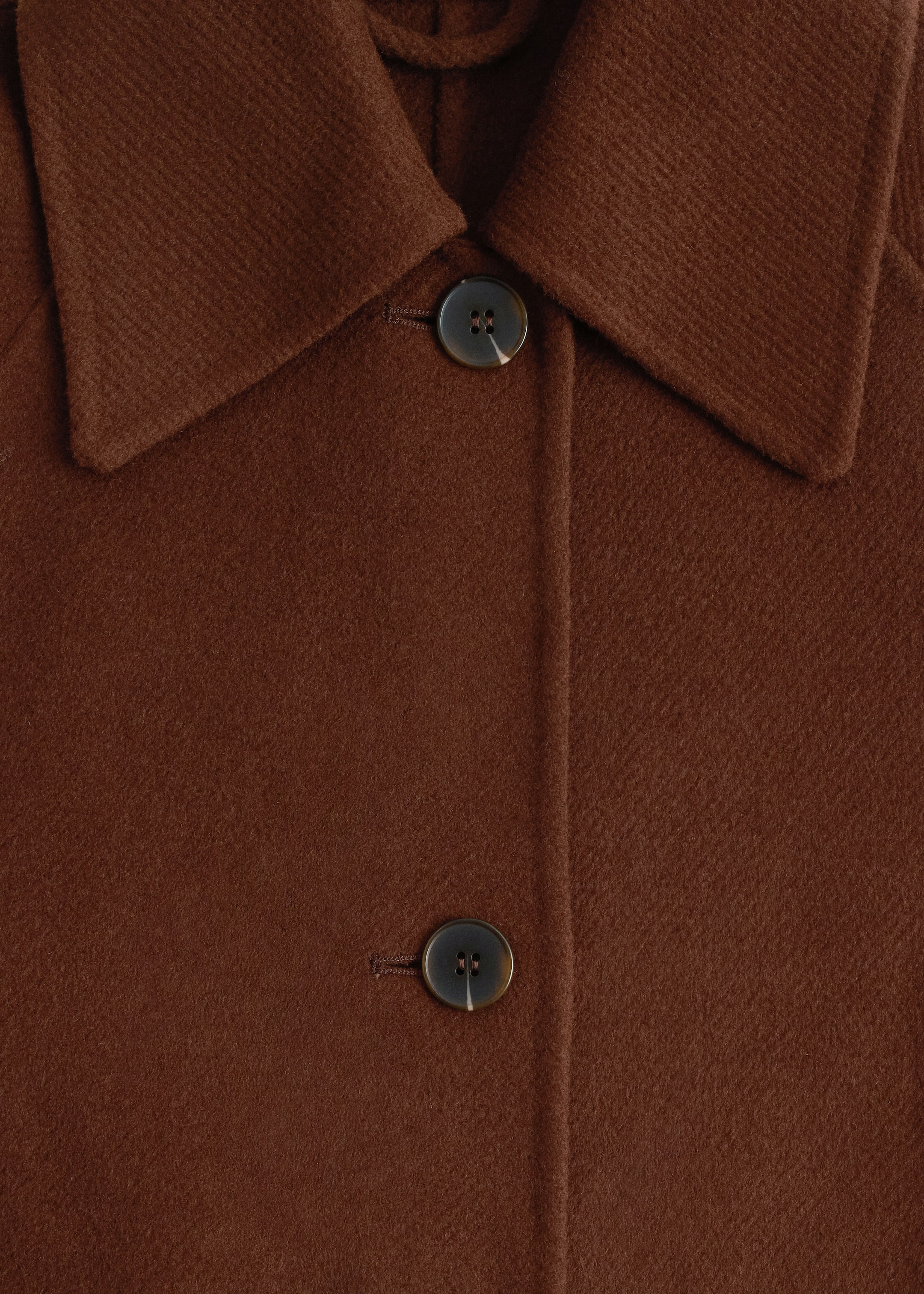 Größeres Bild ansehen: Carcoat aus Wolle mit Bindegürtel - Braun - Ladies | H&M DE 9