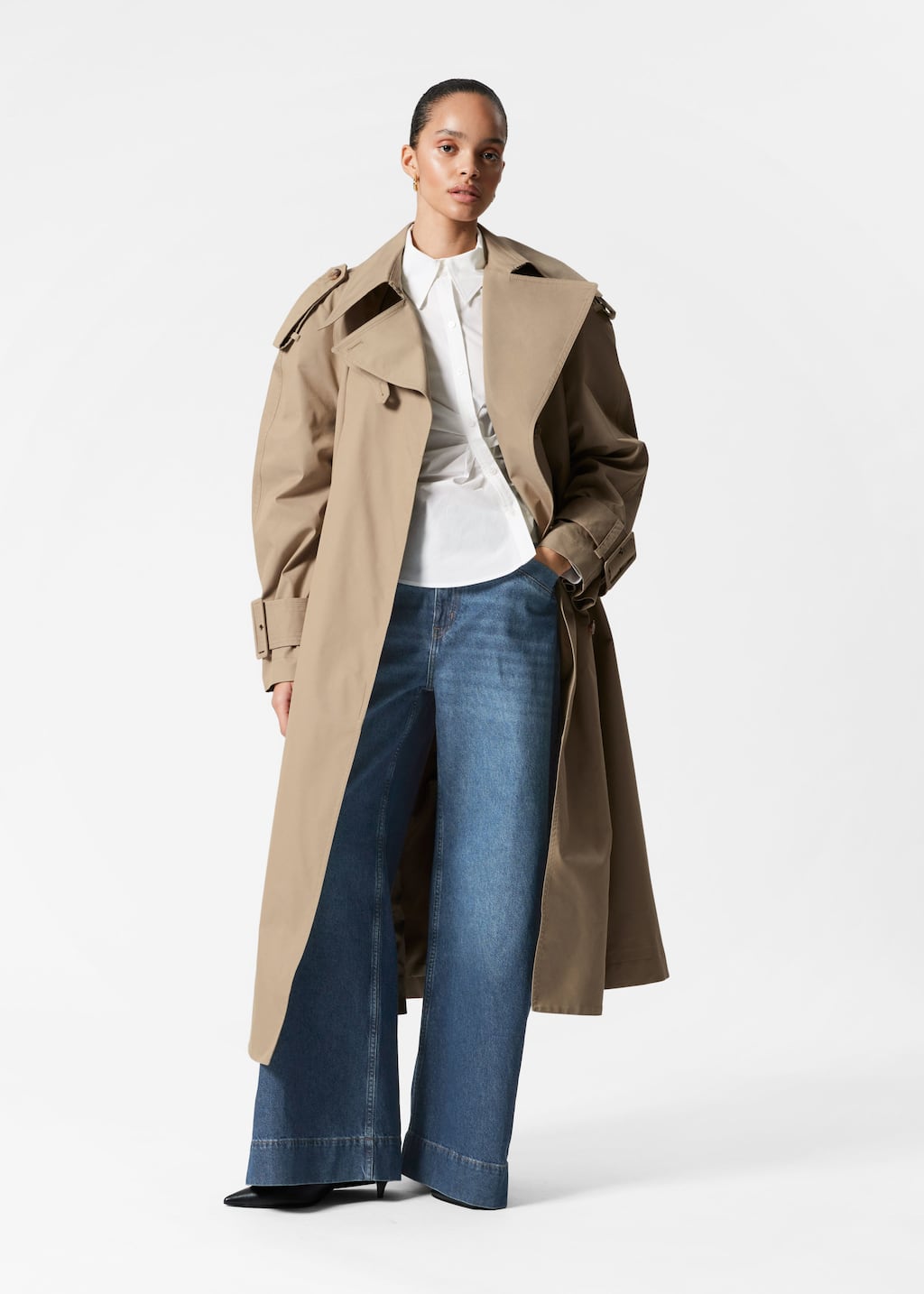 Image of Belted Maxi Trenchcoat