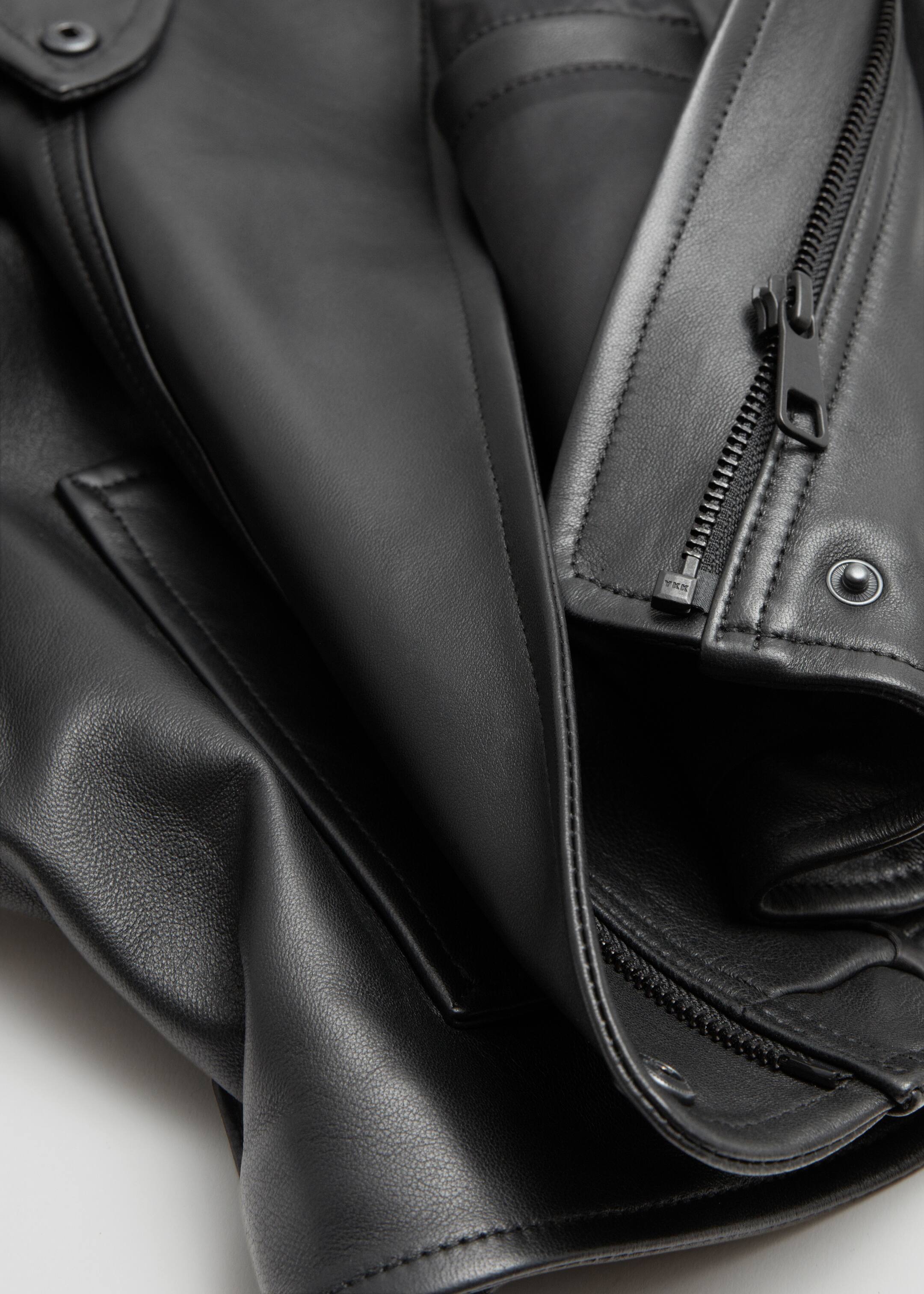 Größeres Bild ansehen: Kurze Lederjacke - Schwarz - Ladies | H&M DE 4