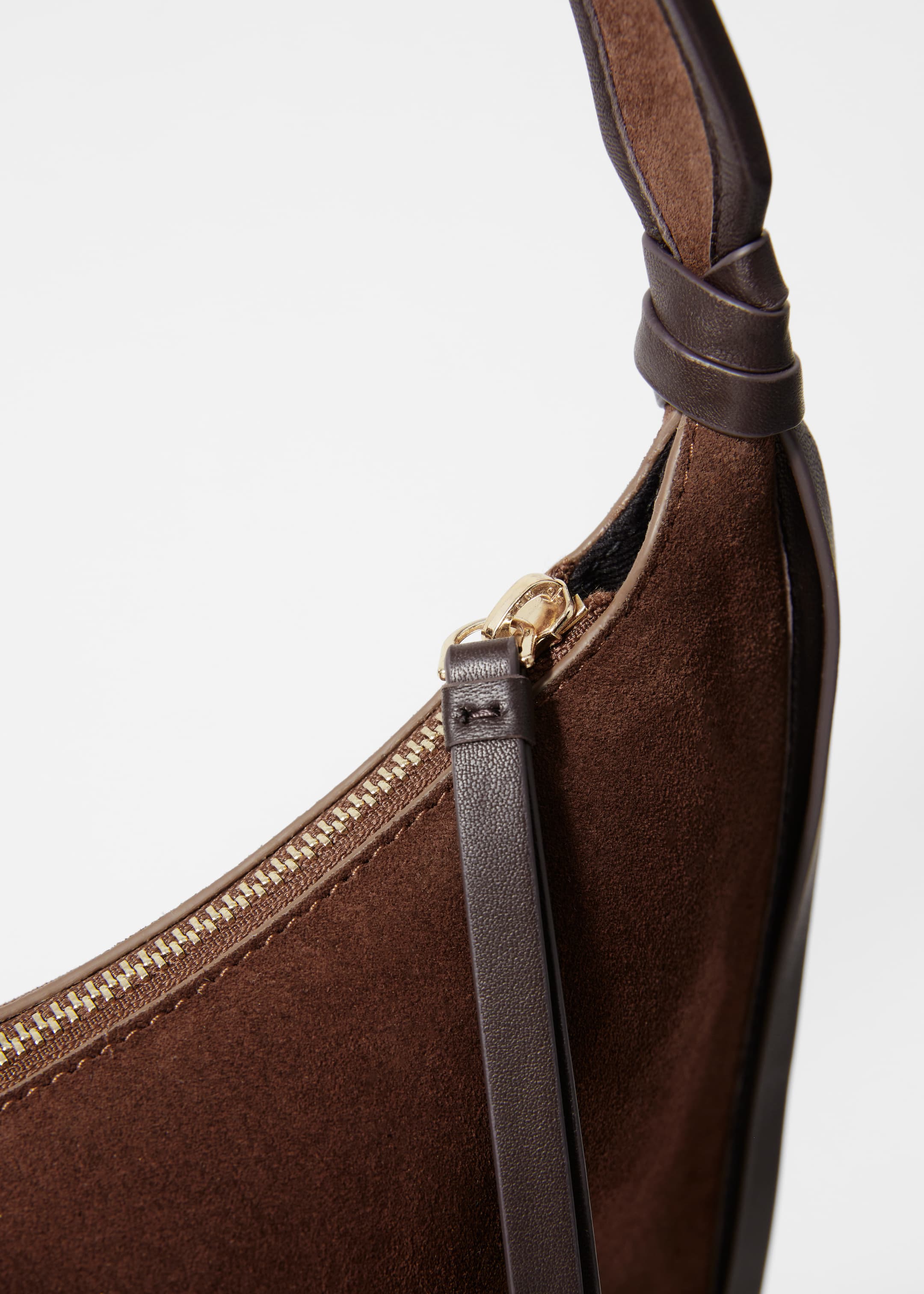 Zobacz większy obraz: Zamszowa torba z frędzlami - Dark Brown - ONA | H&M PL 4