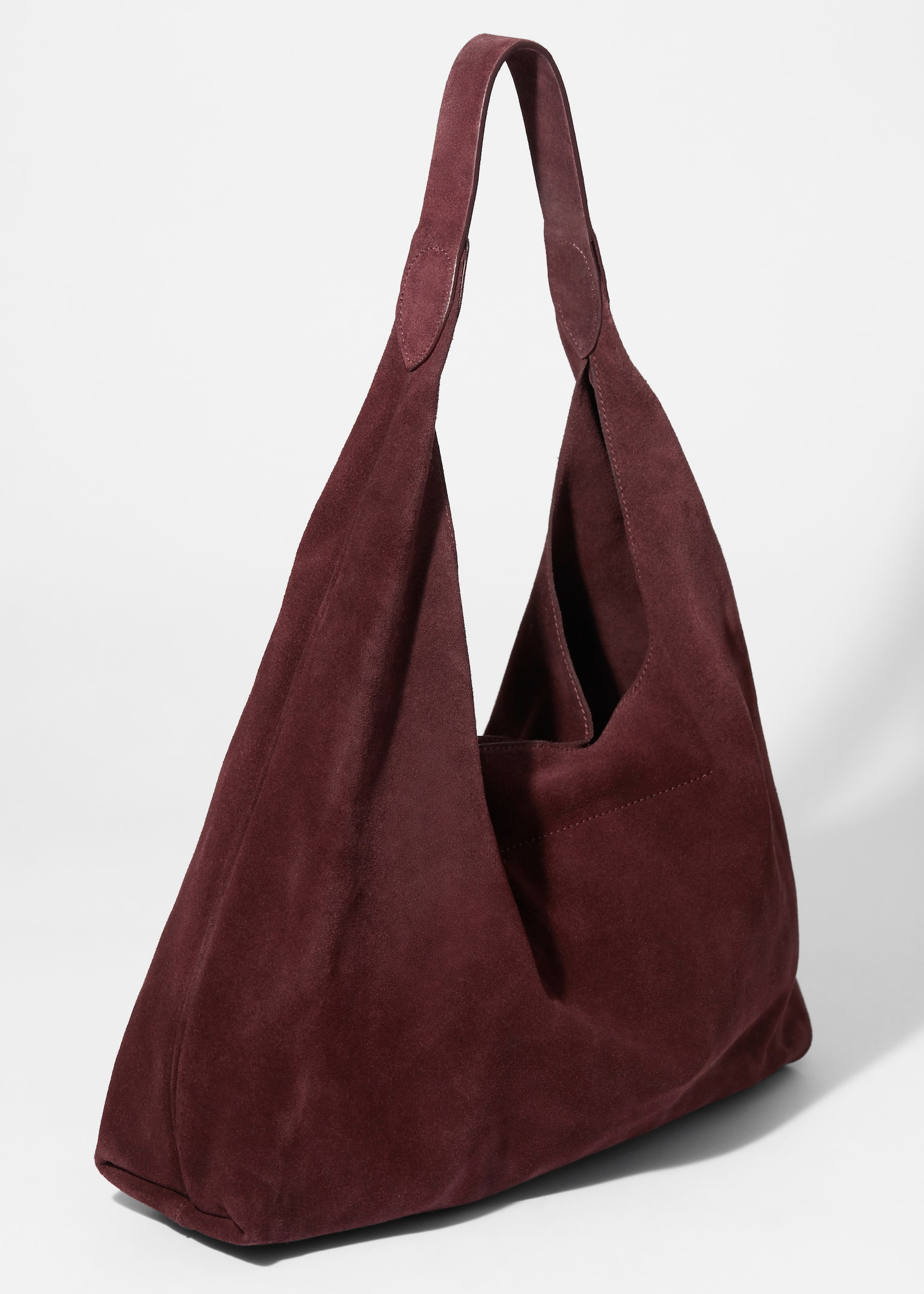 Grote suède draagtas - Bordeauxrood suède/Bruin/Roestbruin/Lichtblauw/Donkerrood/Donkergrijs/Groen - 3