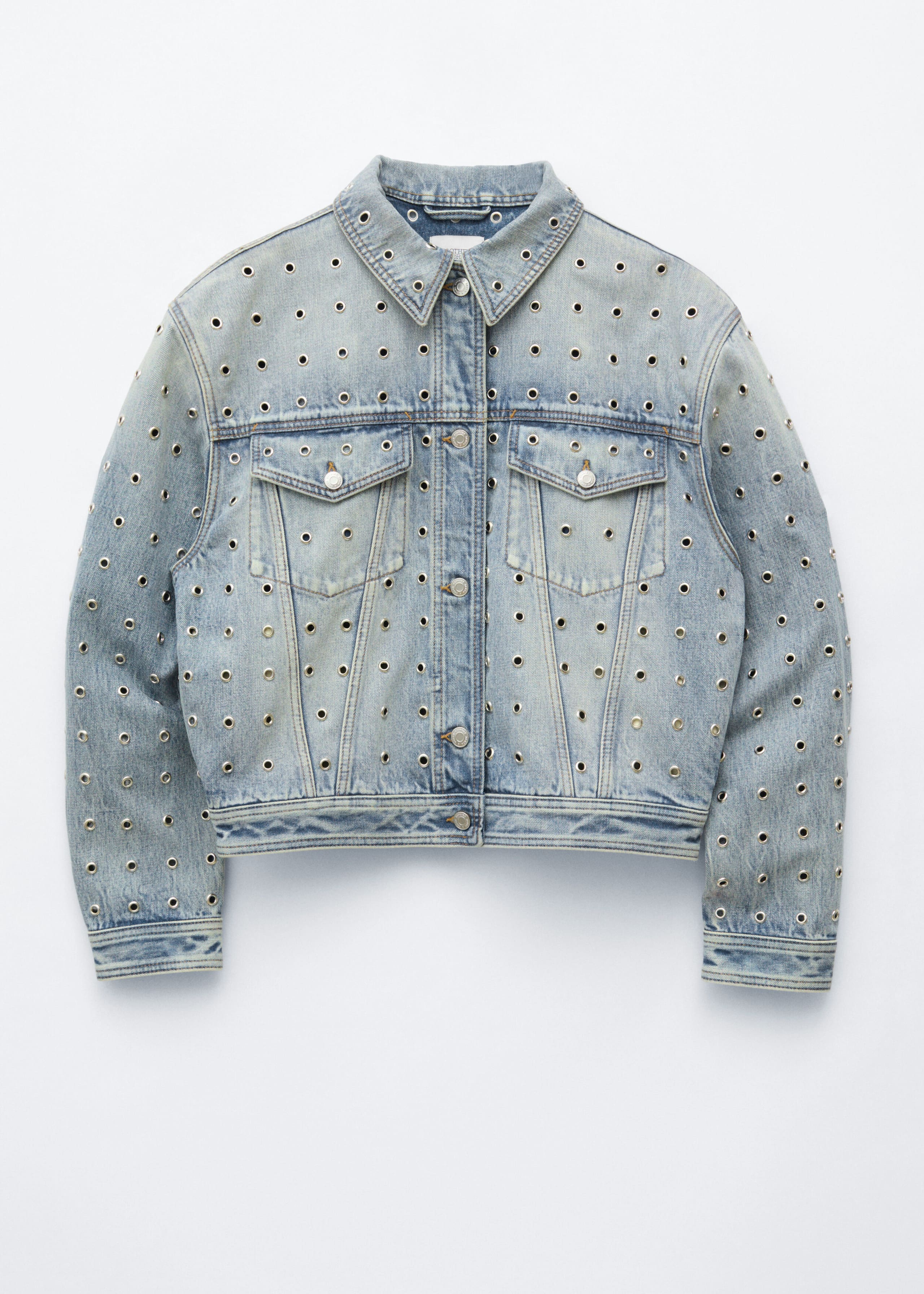 Eyelet Denim Jacket - Light Blue - Still Life
