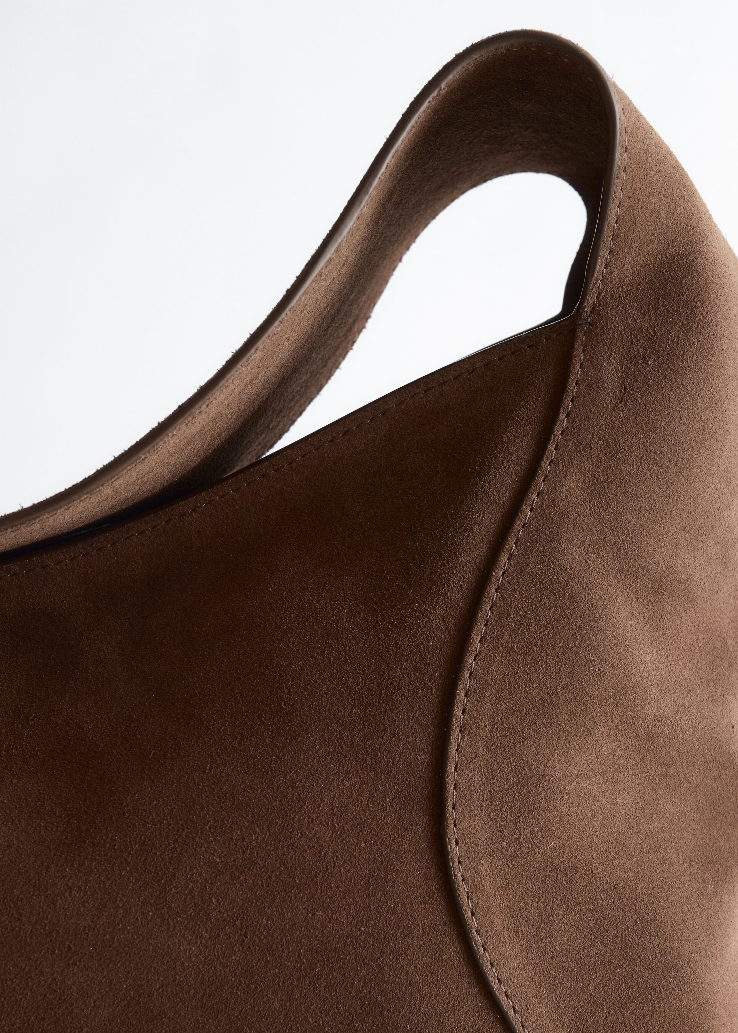 Split-Suede Carryall Bag - Dark Brown - Still Life