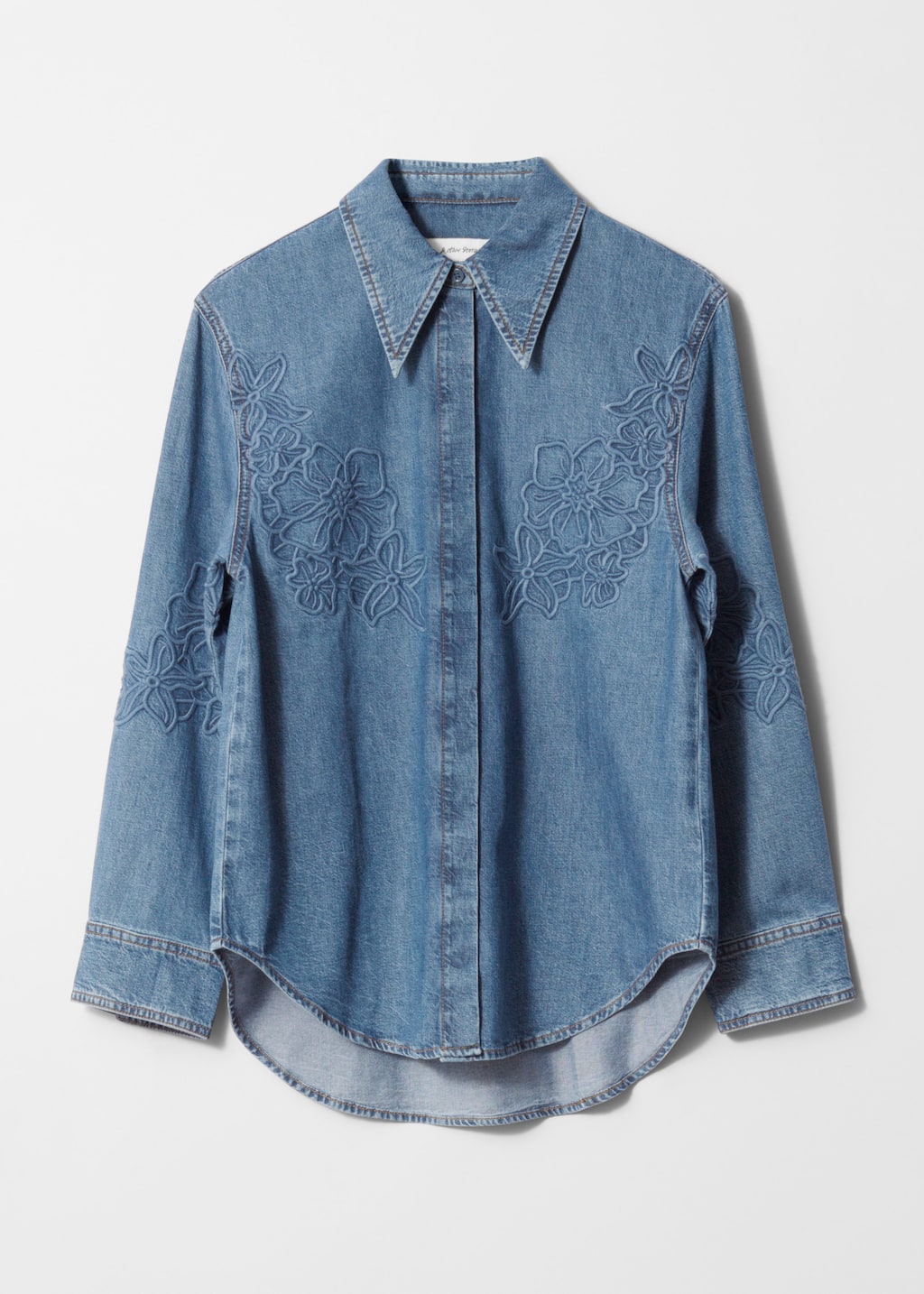 Image of Embroidered Denim Shirt