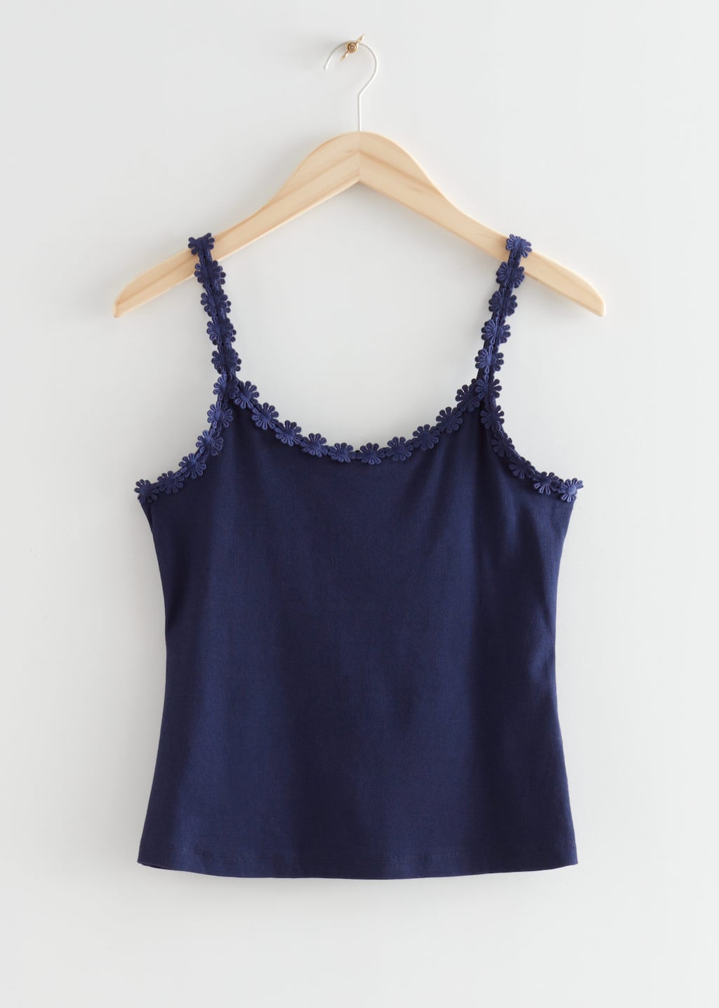 StrappyFloral-TrimmedTop - Dark Blue - Natura morta