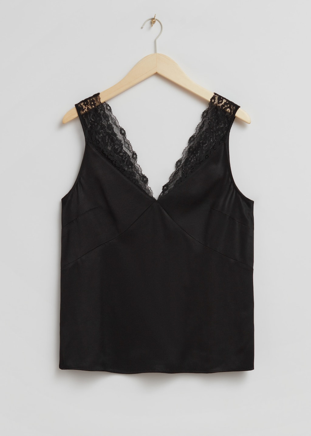 RelaxedLaceDetailTop - Black - Bodegón