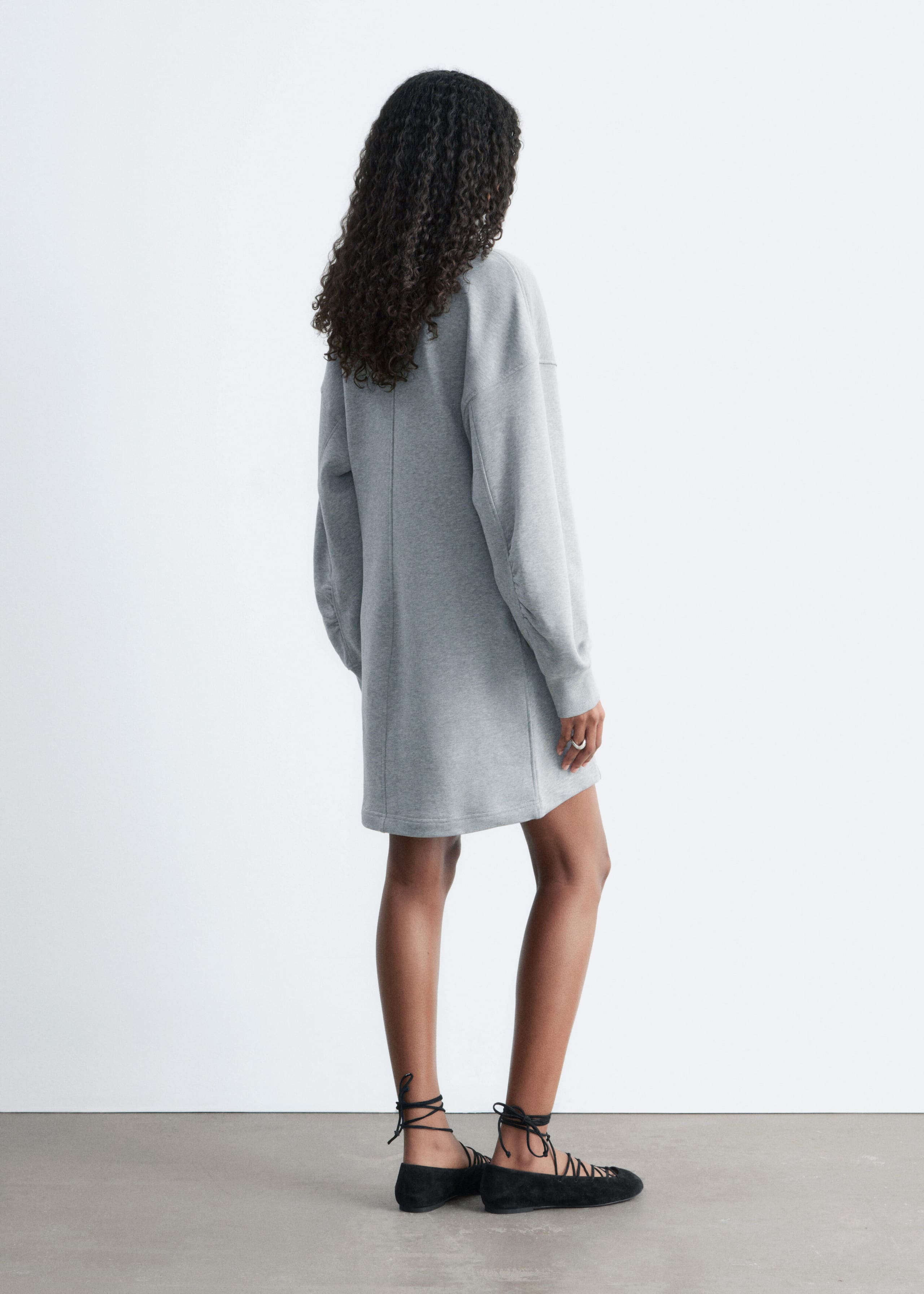Image of Turtleneck Jersey Mini Dress