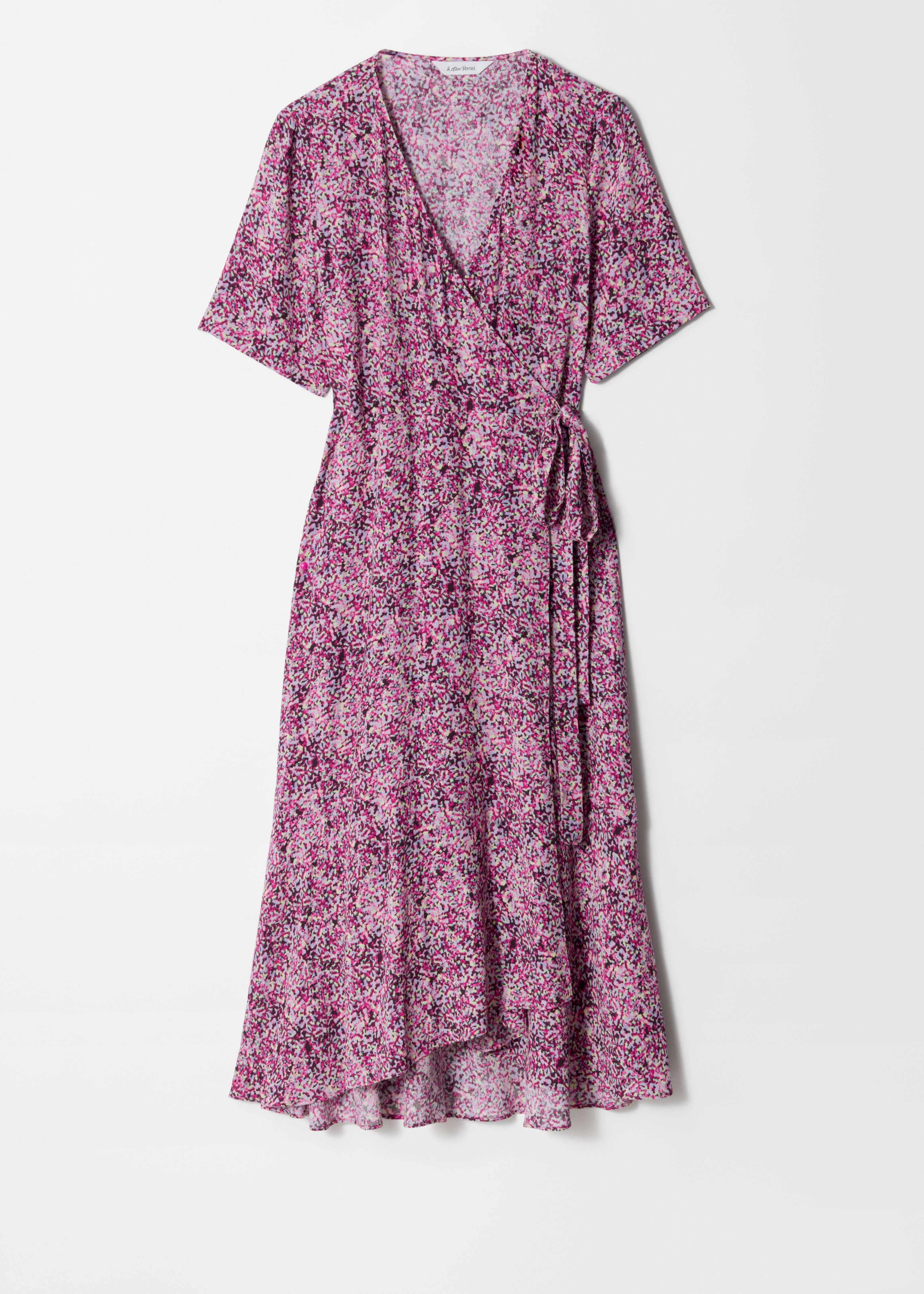 Rochie midi petrecută - Imprimeu roz/White/Blue Floral/Negru cu buline/Floral albastru