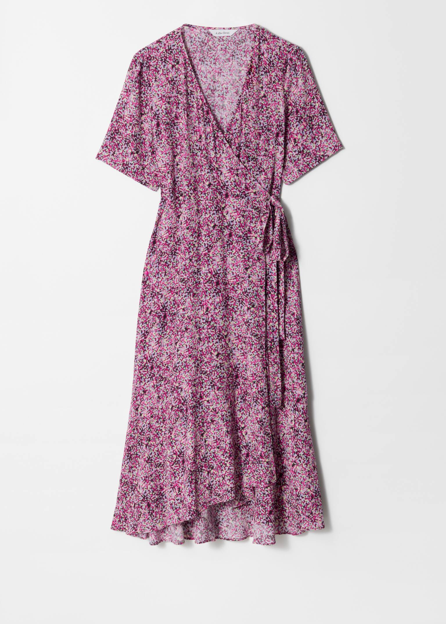 Wrap Midi Dress - Pink Print/White/Blue Floral/Blue Floral/Black Polka Dot - 2