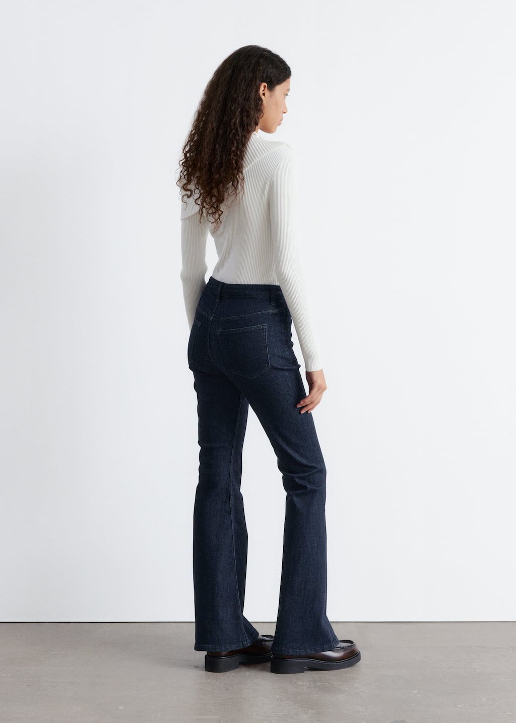 Image of Rib-Knit Off-Shoulder Top