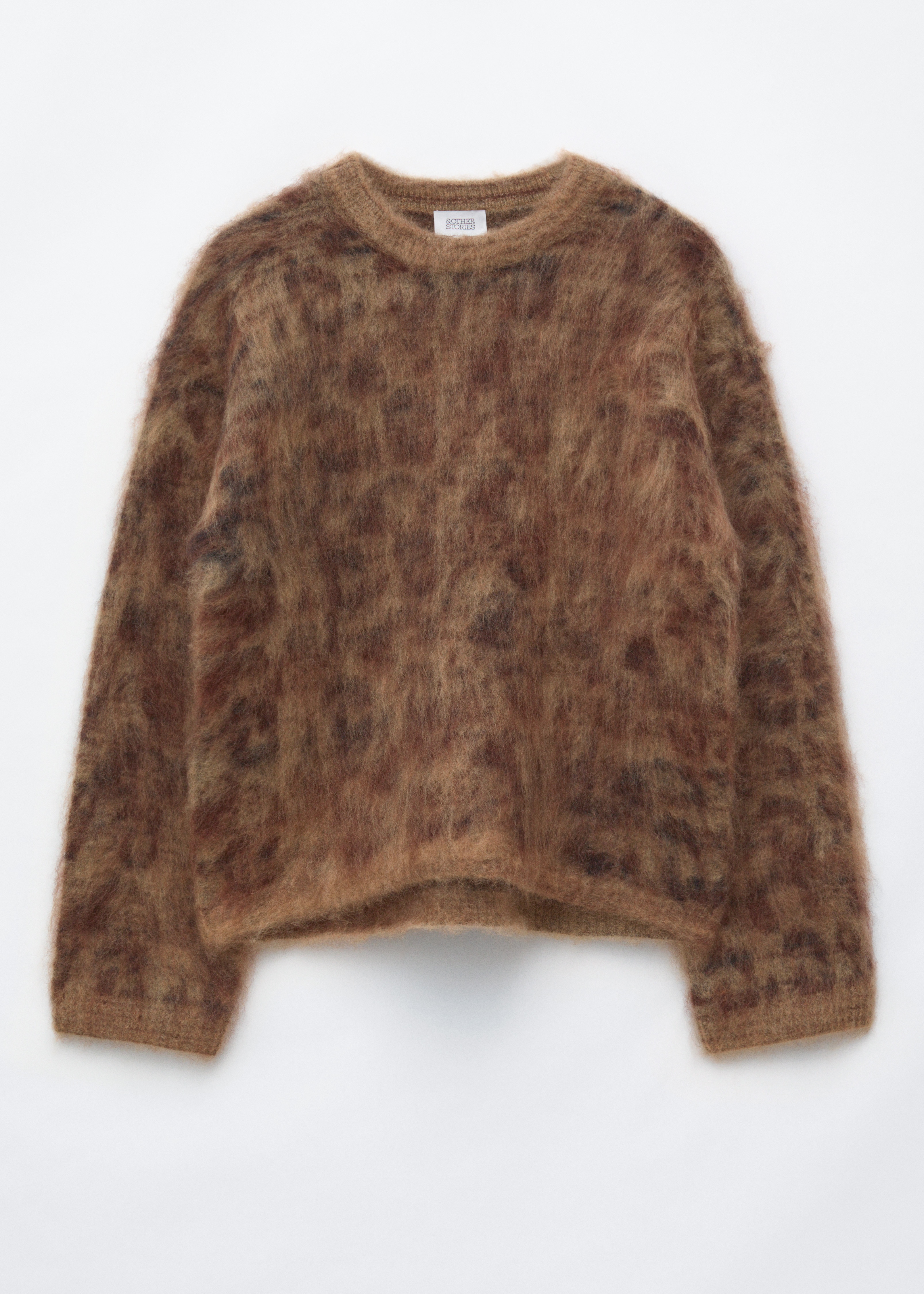 Mohair Blend Jumper - Dark Beige/Grey/Checked/Red/Blue