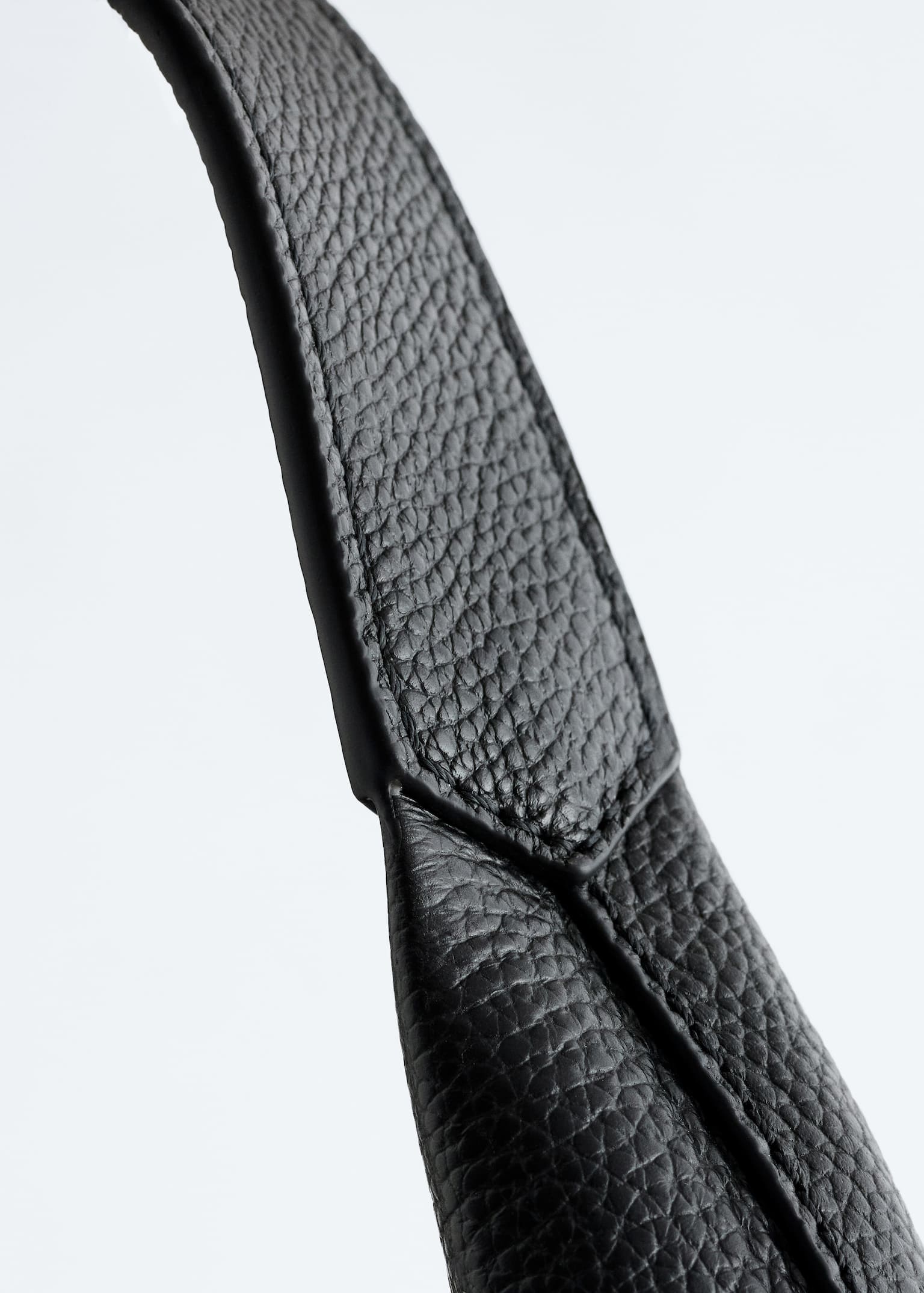 Sac cabas classique en cuir - Noir/Acajou - 2
