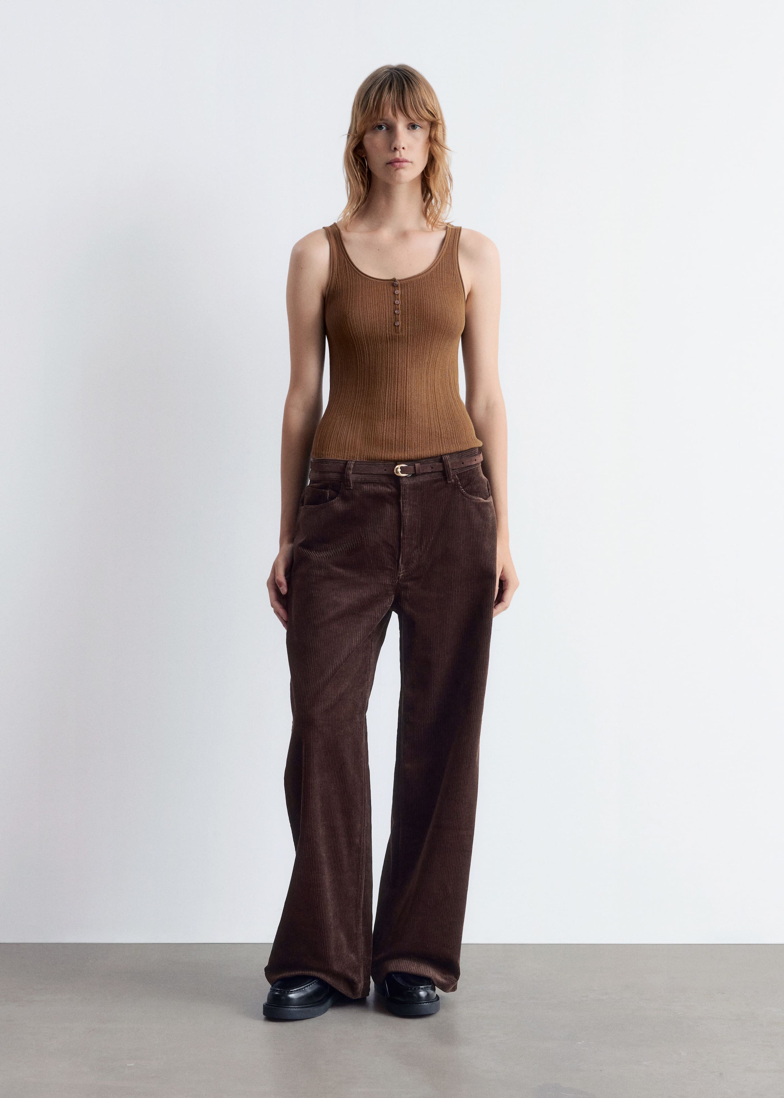 Image of Flared Corduroy Trousers