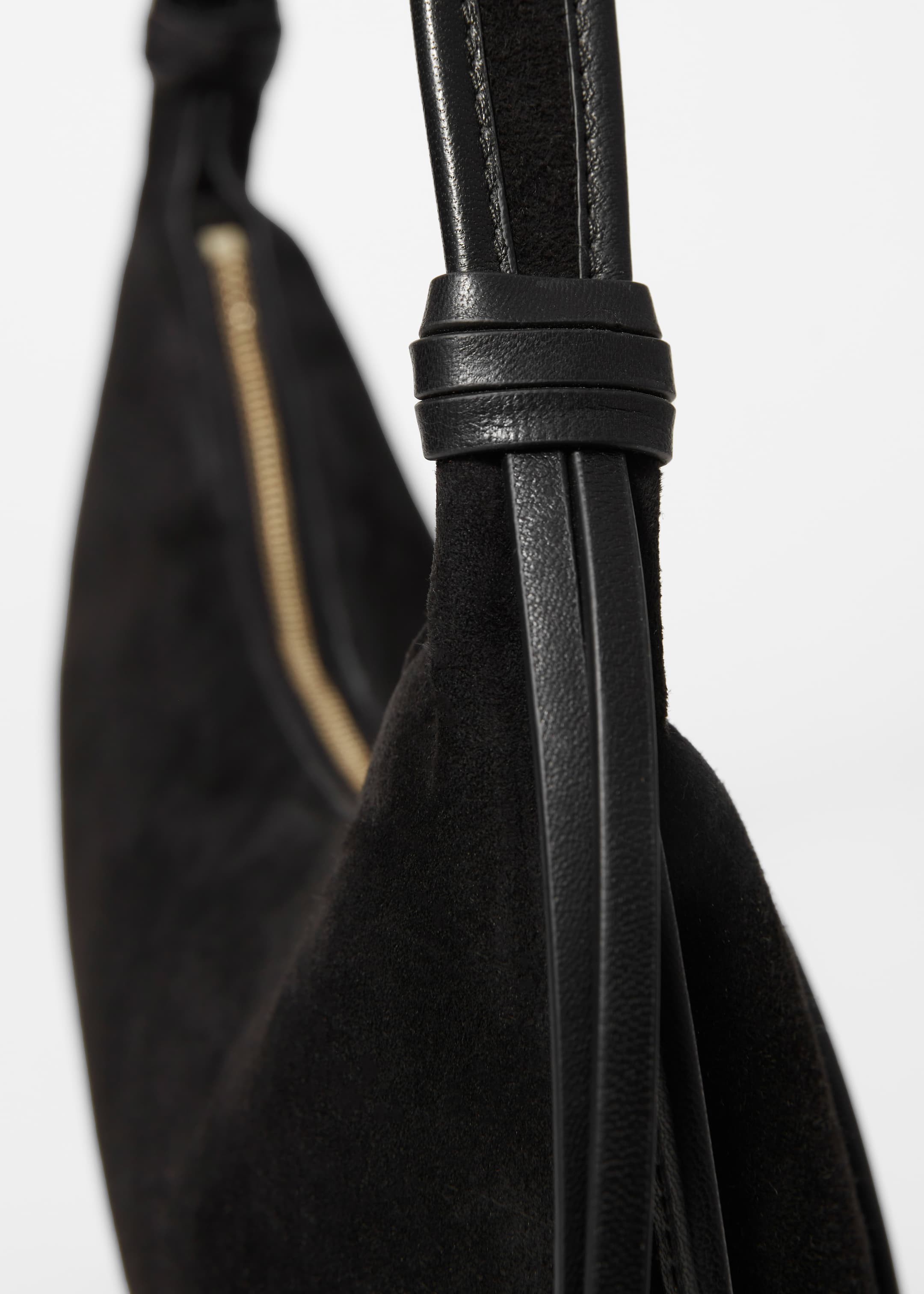 Grösseres Bild ansehen: Tragetasche aus Veloursleder mit Fransen - Schwarz - DAMEN | H&M CH 3