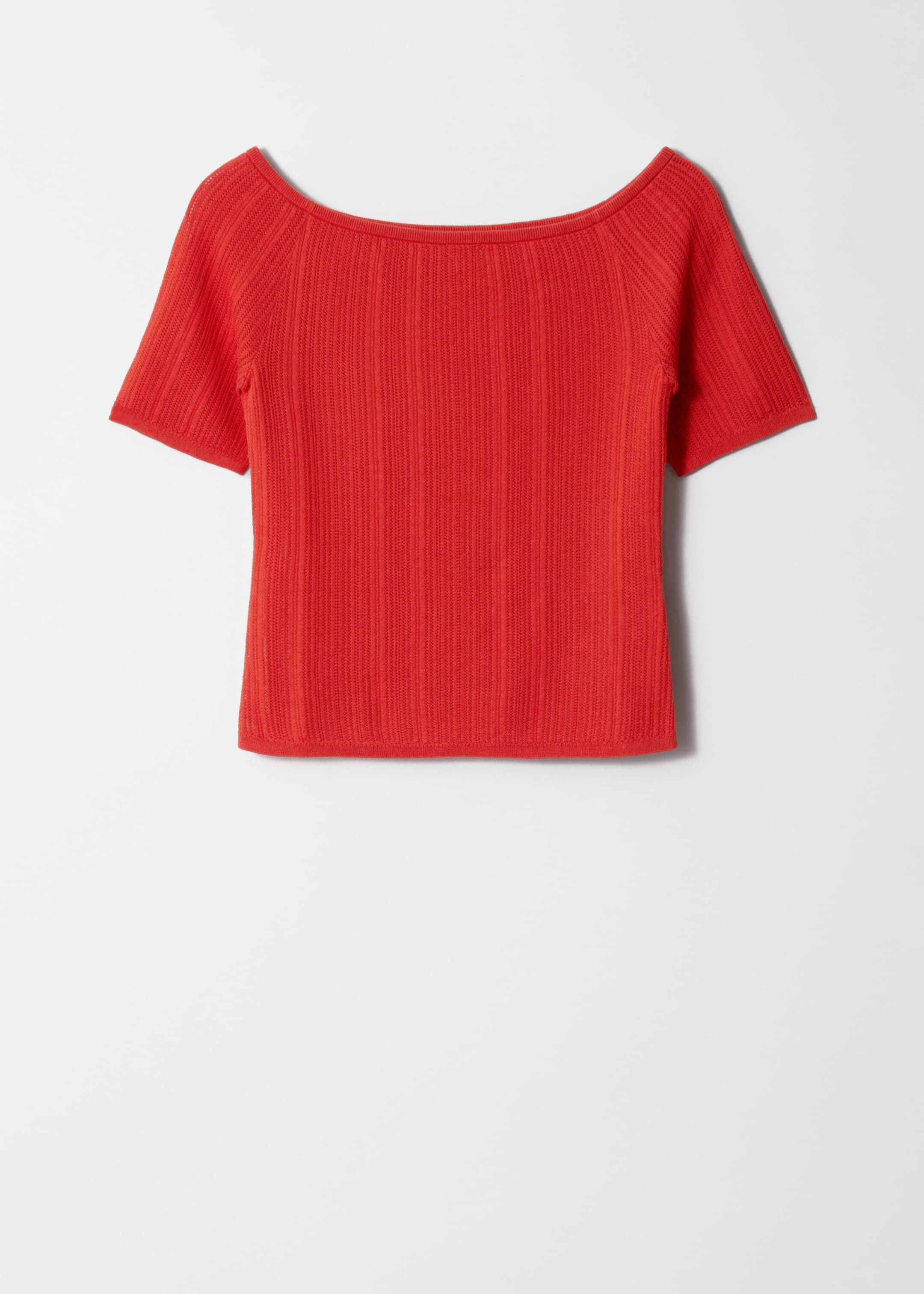 Agrandir l'image: Rib-Knit Off-Shoulder Top - Rouge - FEMME | H&M FR 6