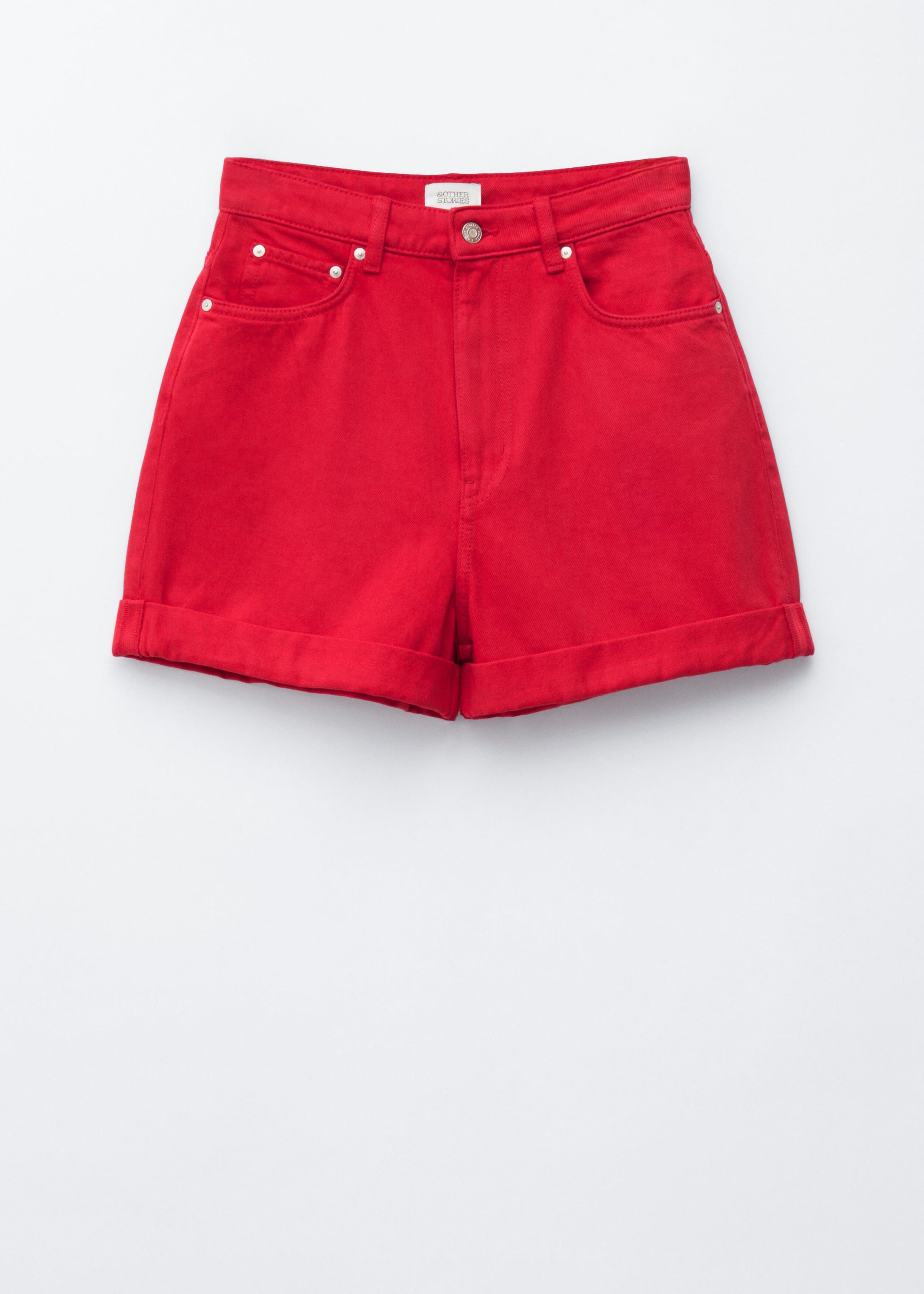 Image of High-Waist Denim Shorts