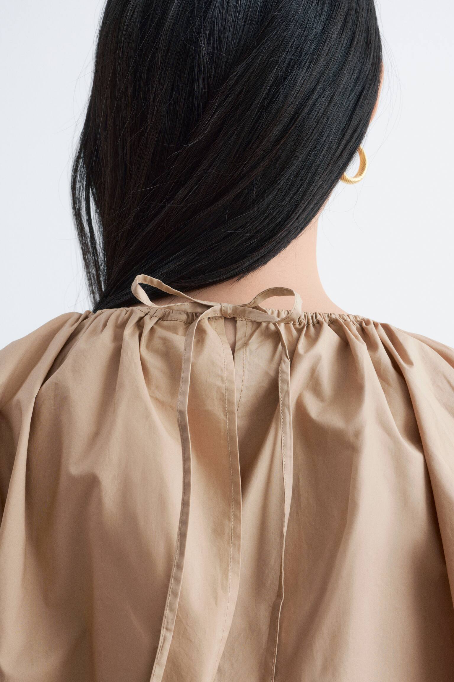 Sculptural Drawstring Blouse - 4