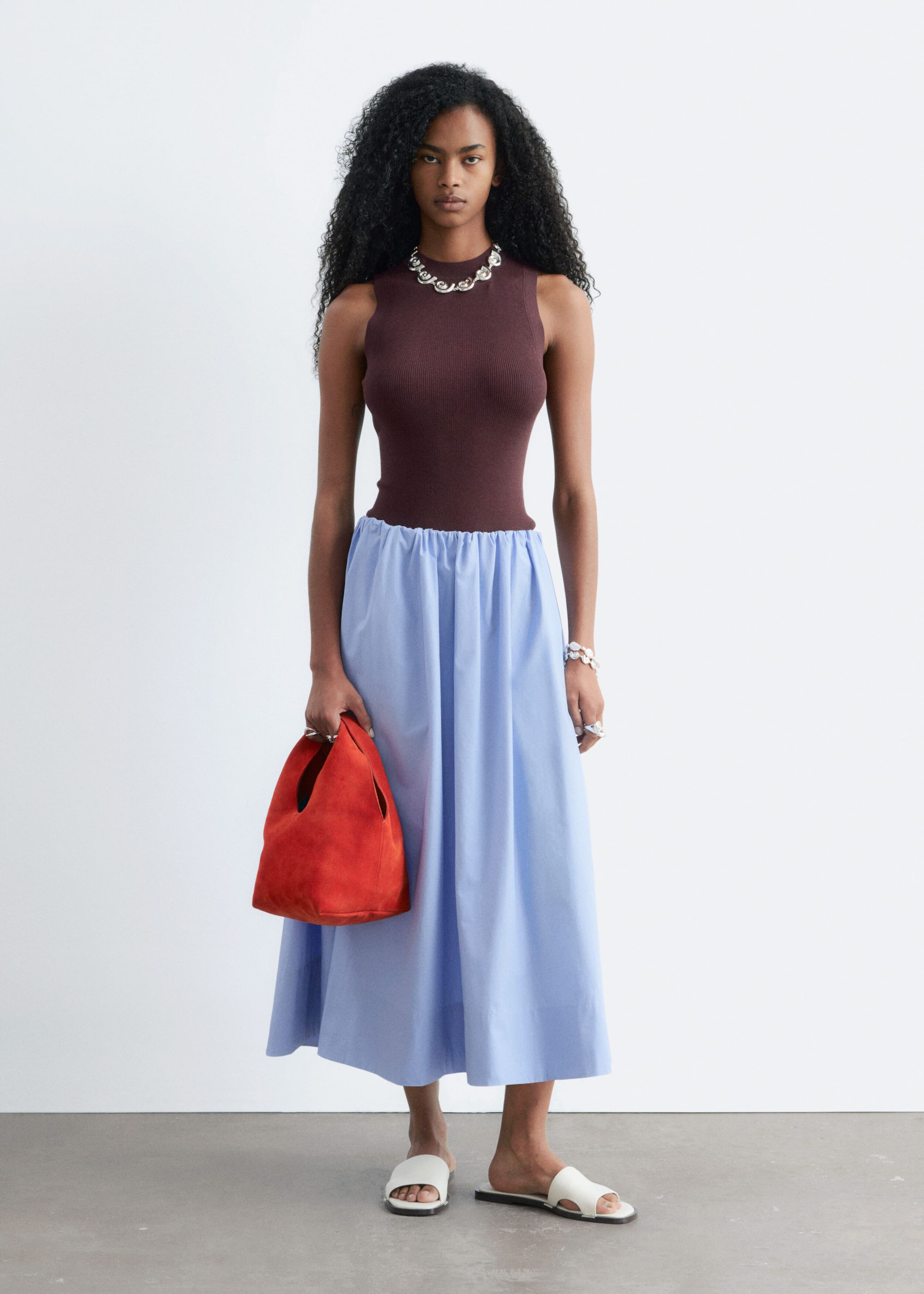 Ribbed Tank Top - Off White - Lookbook