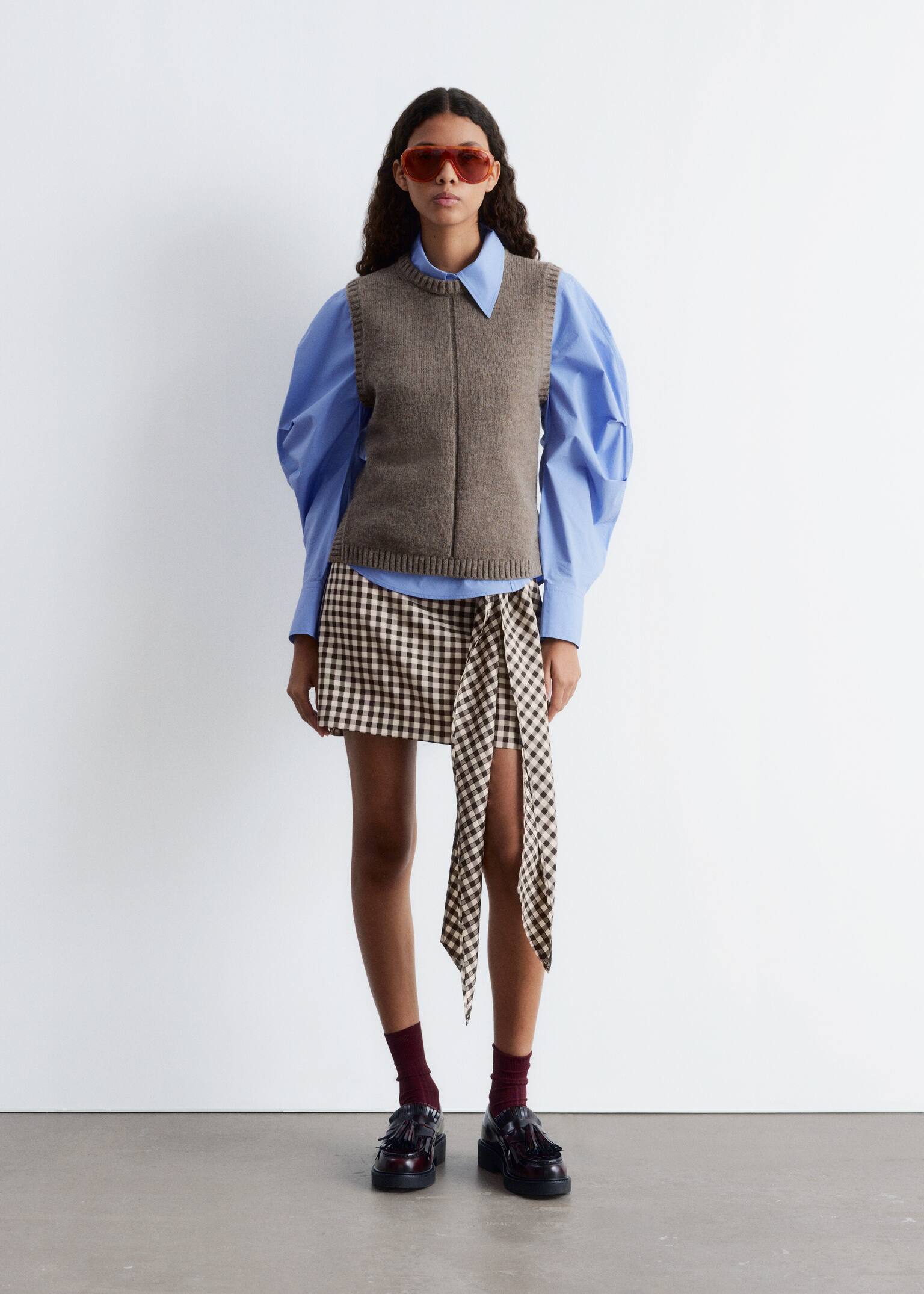 Knitted Sweater Vest - Talpa/Blu navy - 3
