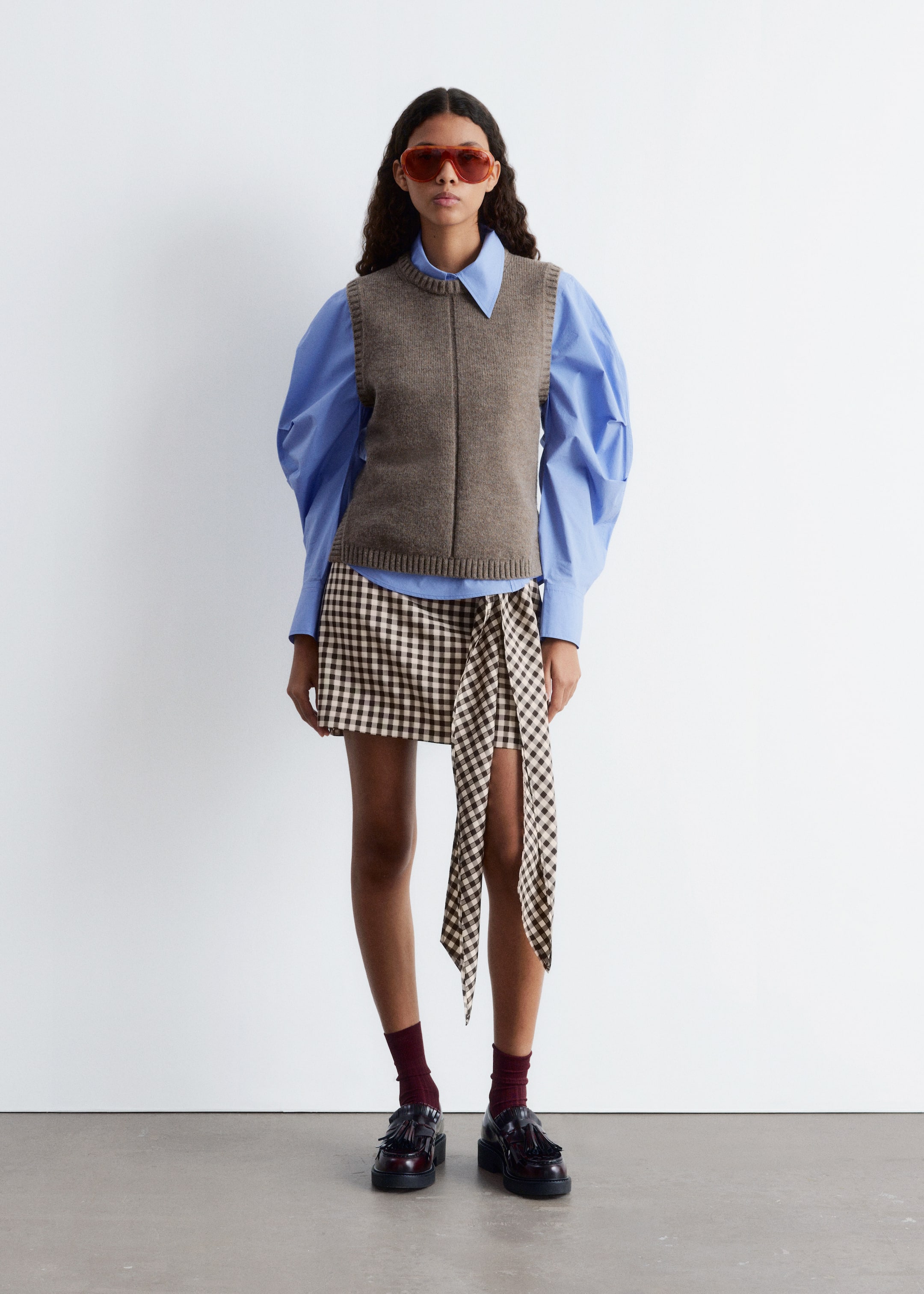 Agrandir l'image: Pull sans manches en maille - Taupe - FEMME | H&M FR 5