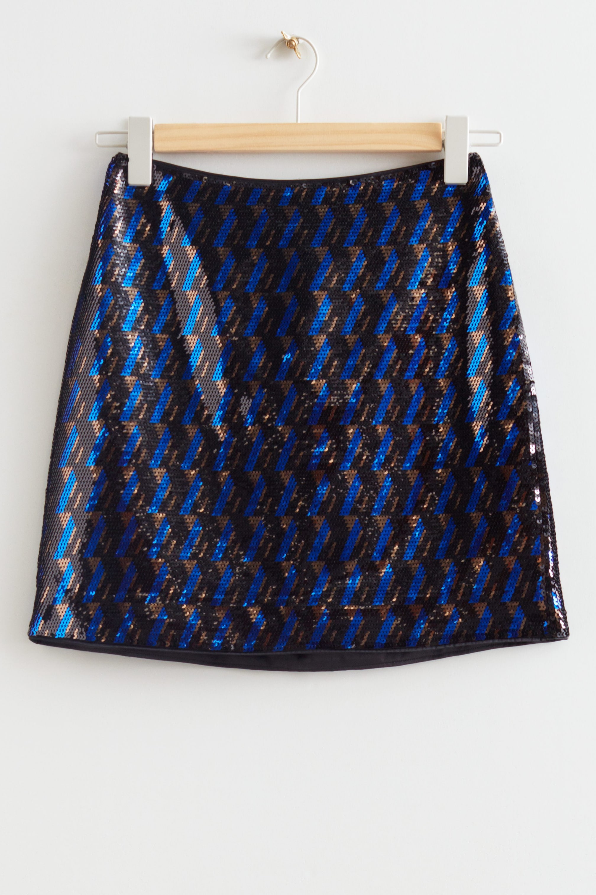 View larger image: Sequin Mini Skirt - Blue Sequin - Ladies | H&M GB 1