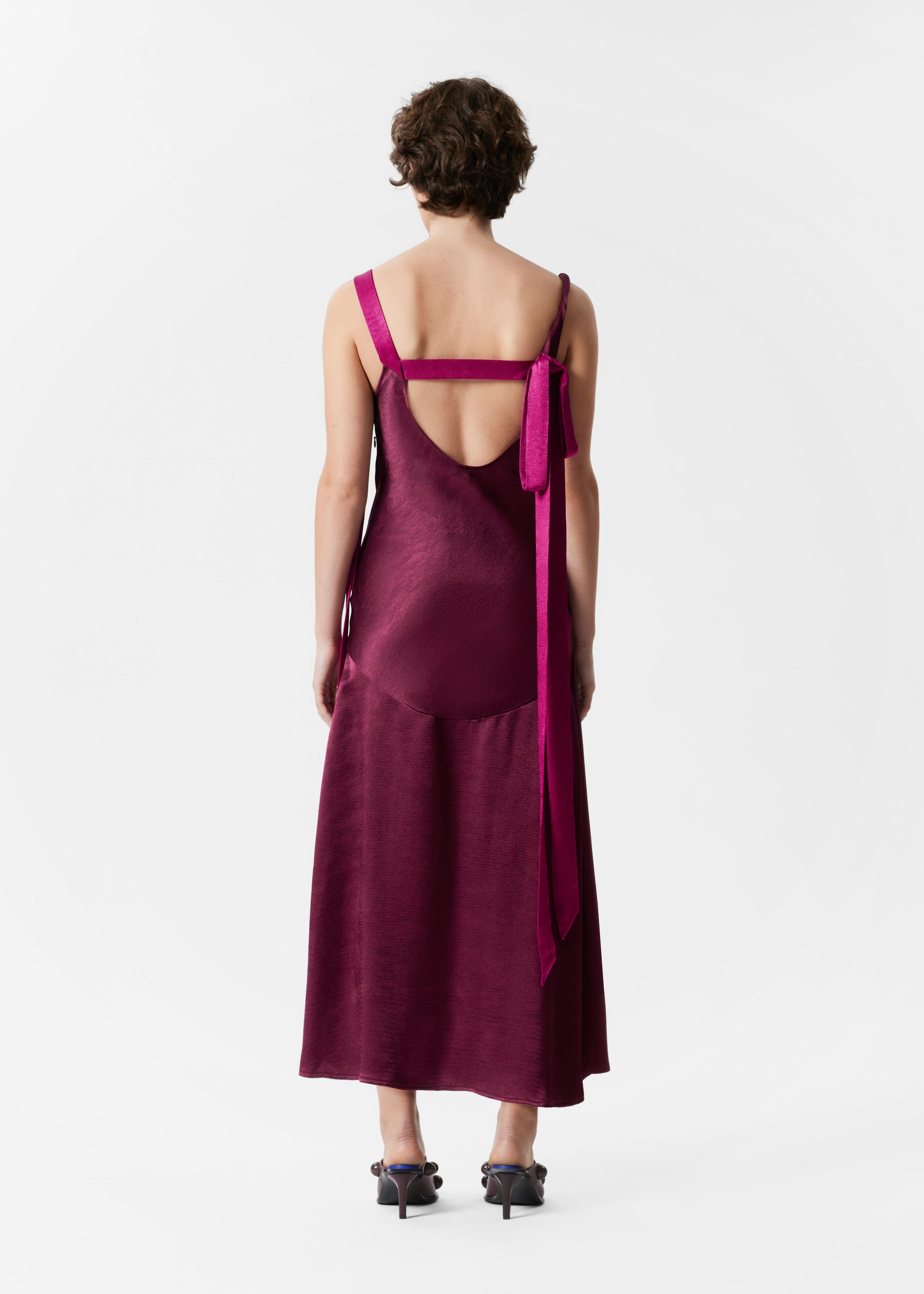 Ribbon-Detail Slip Maxi Dress - Plum - & Other Stories BE