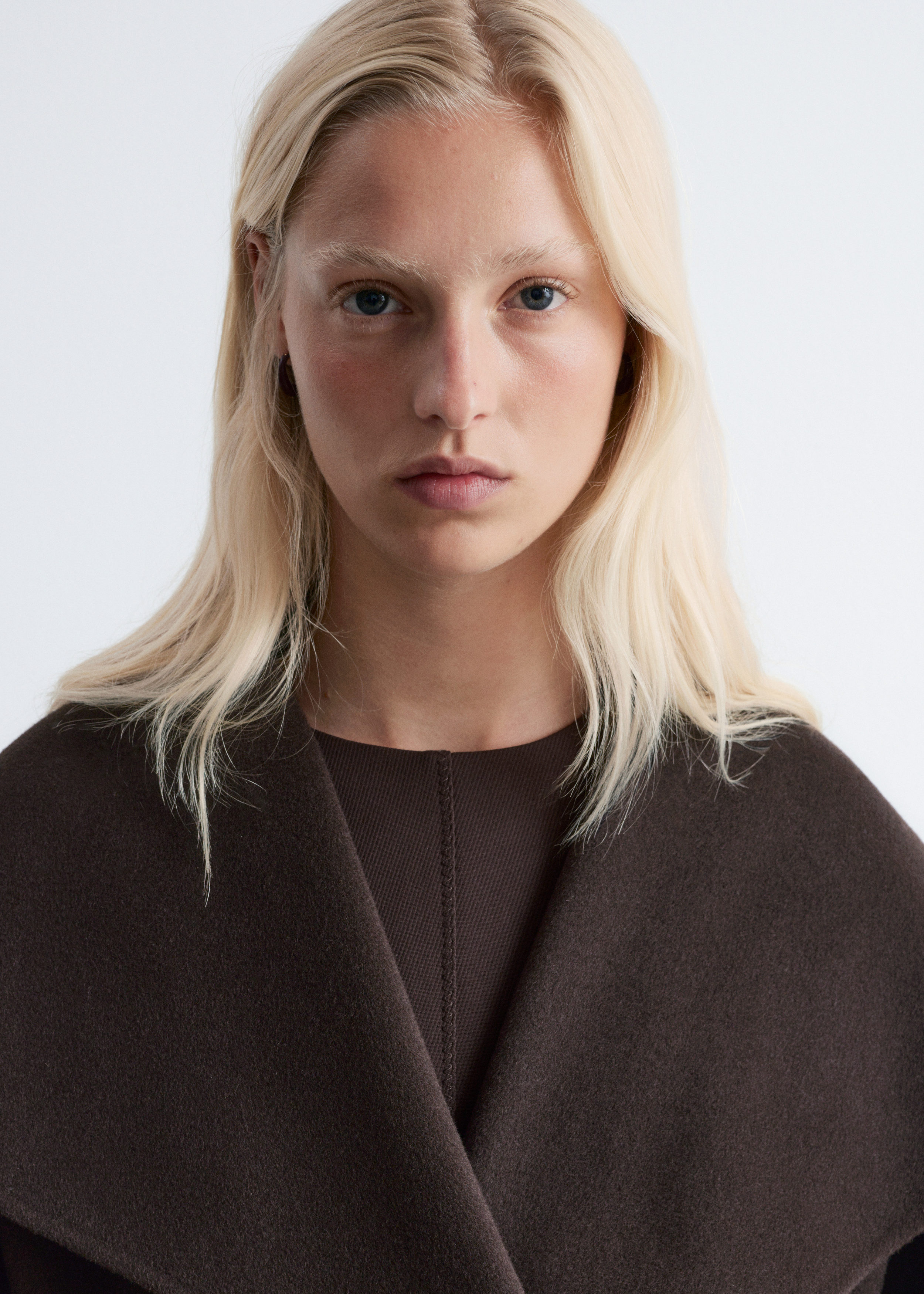 Shawl-Collar Wool Maxi Coat - Dark Brown - & Other Stories US