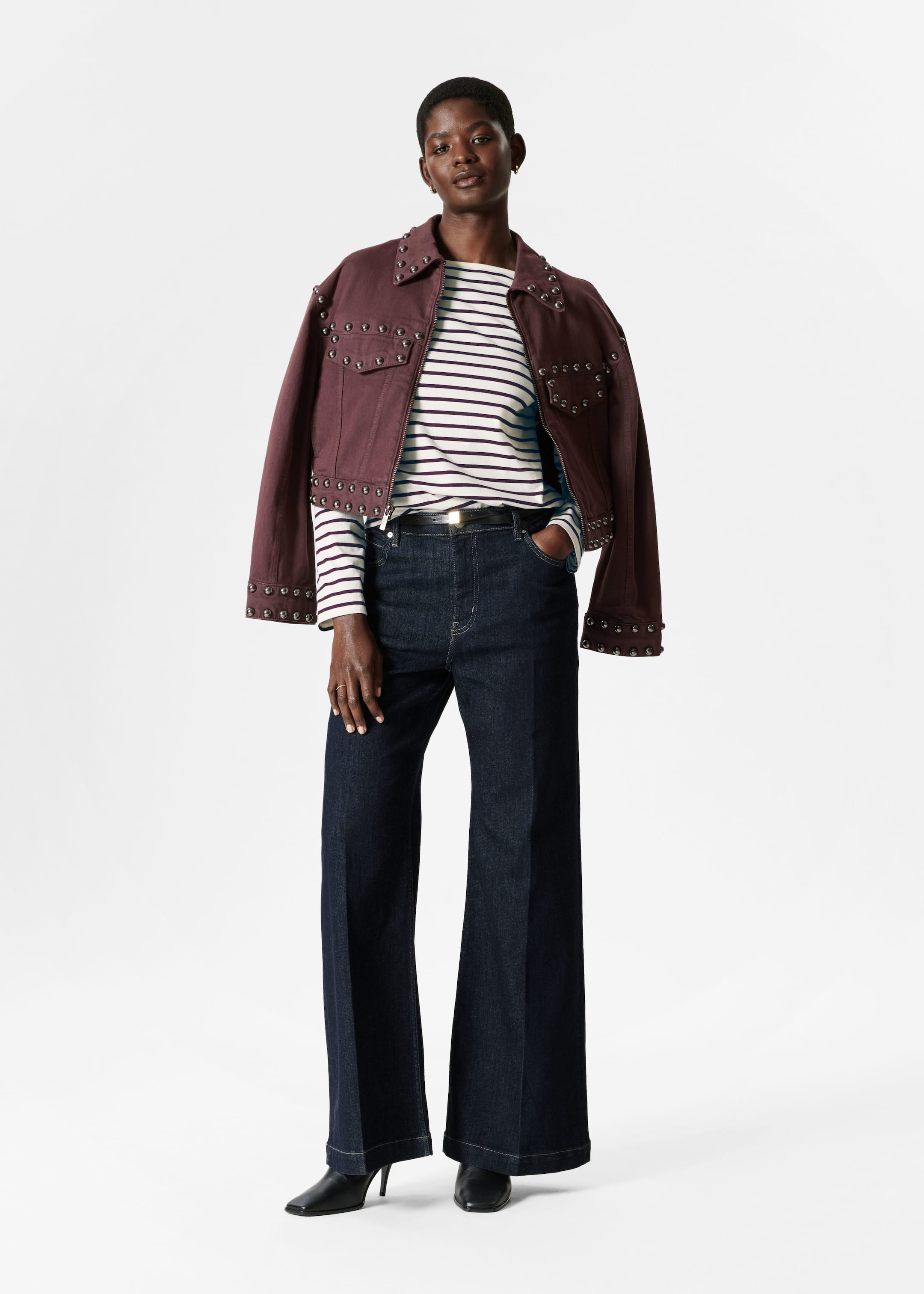 Visualizza immagine più grande: Maglia a righe Breton - Righe viola/bianco - DONNA | H&M IT 2