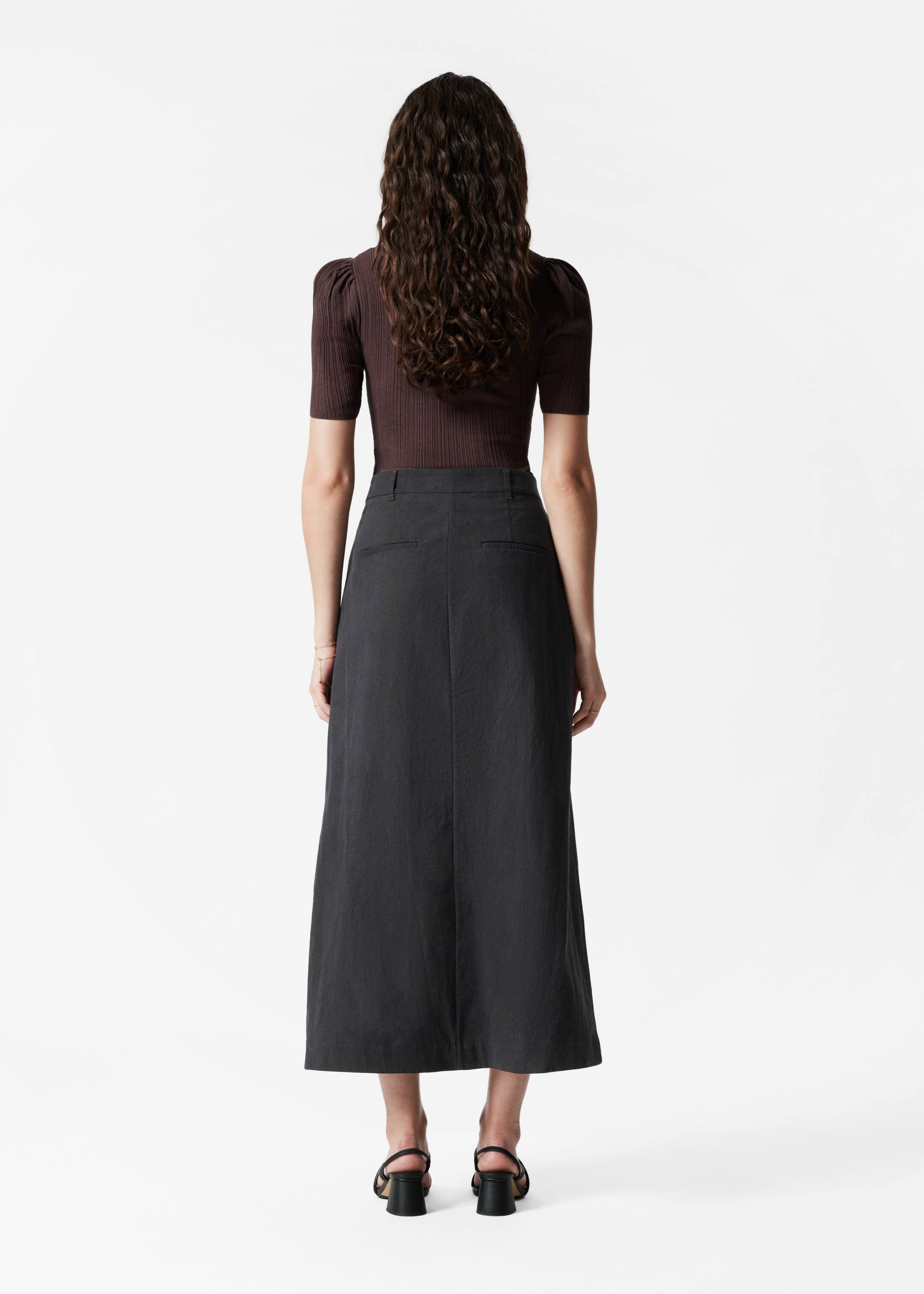 Se større billede: A-formet midinederdel - Sort - DAME | H&M DK 3