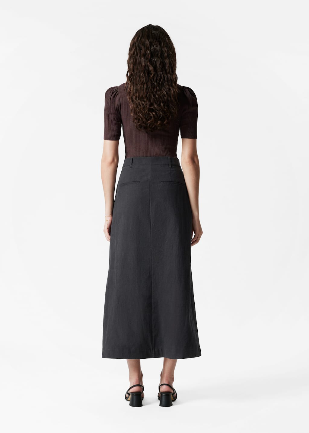 Image of Falda midi acampanada