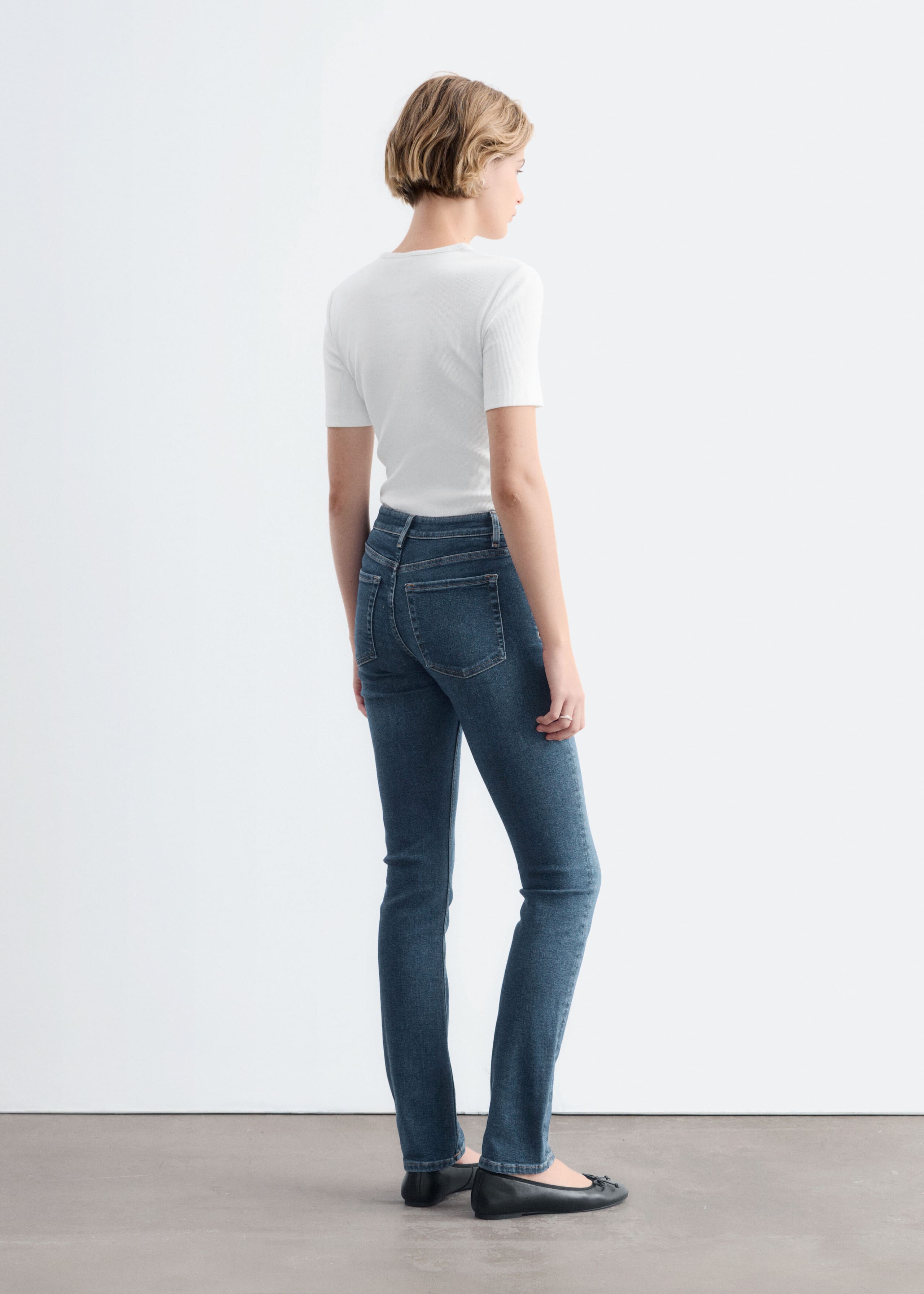 Skinny Jeans mit hohem Stretchanteil - Mittelblau - Lookbook